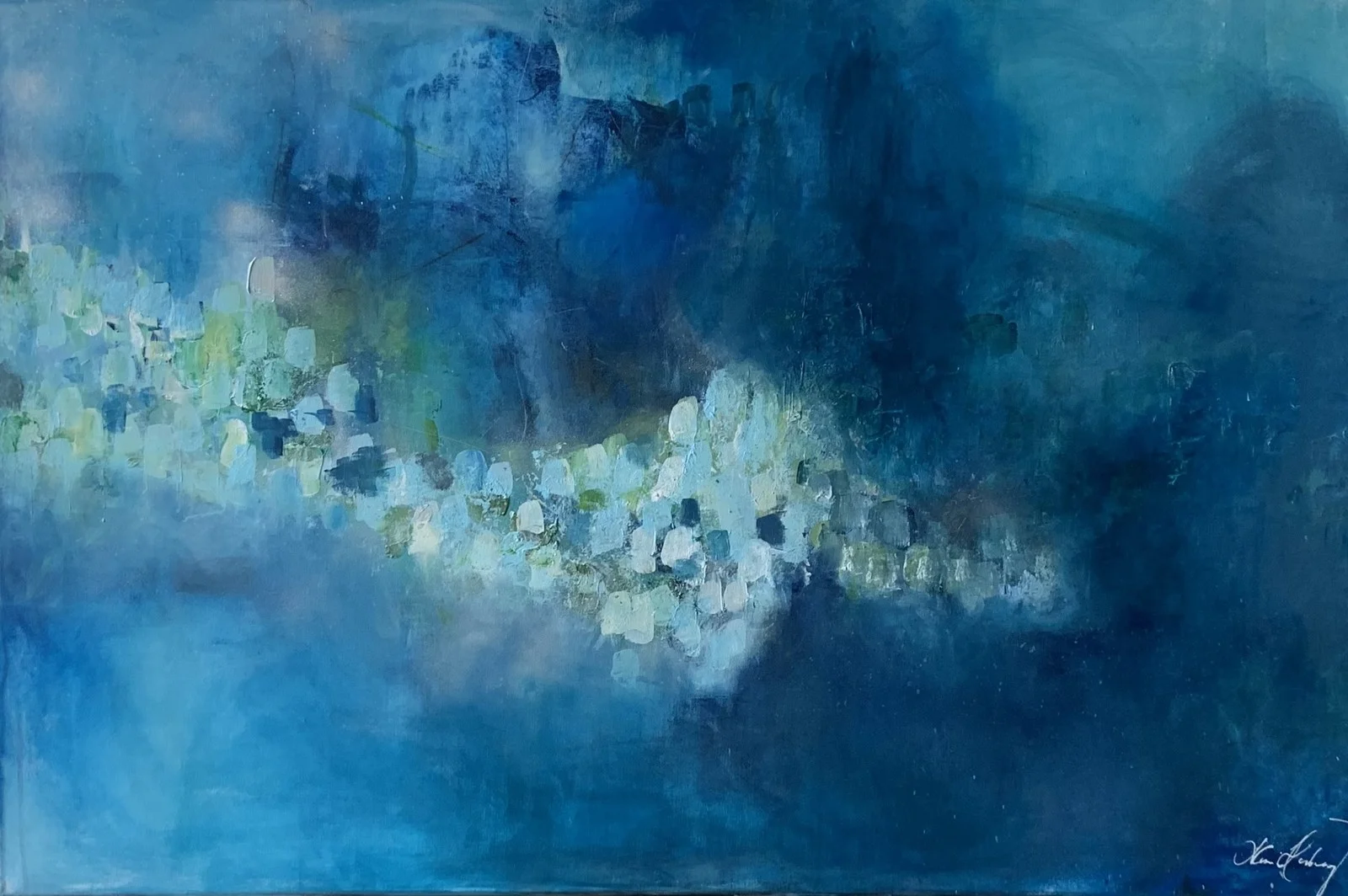 Akrylmålning In Pearls Harbor av Maria Hamberg