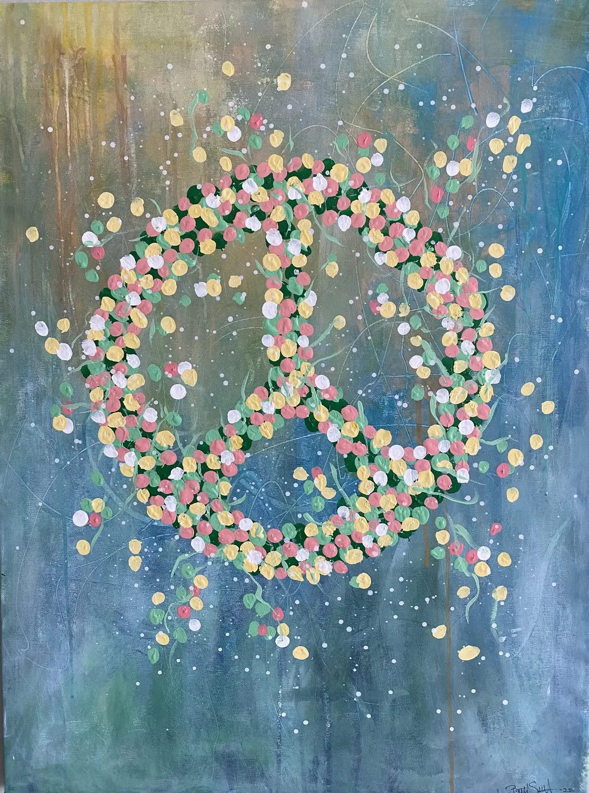 Akrylmålning Peace av Britt Svantesson