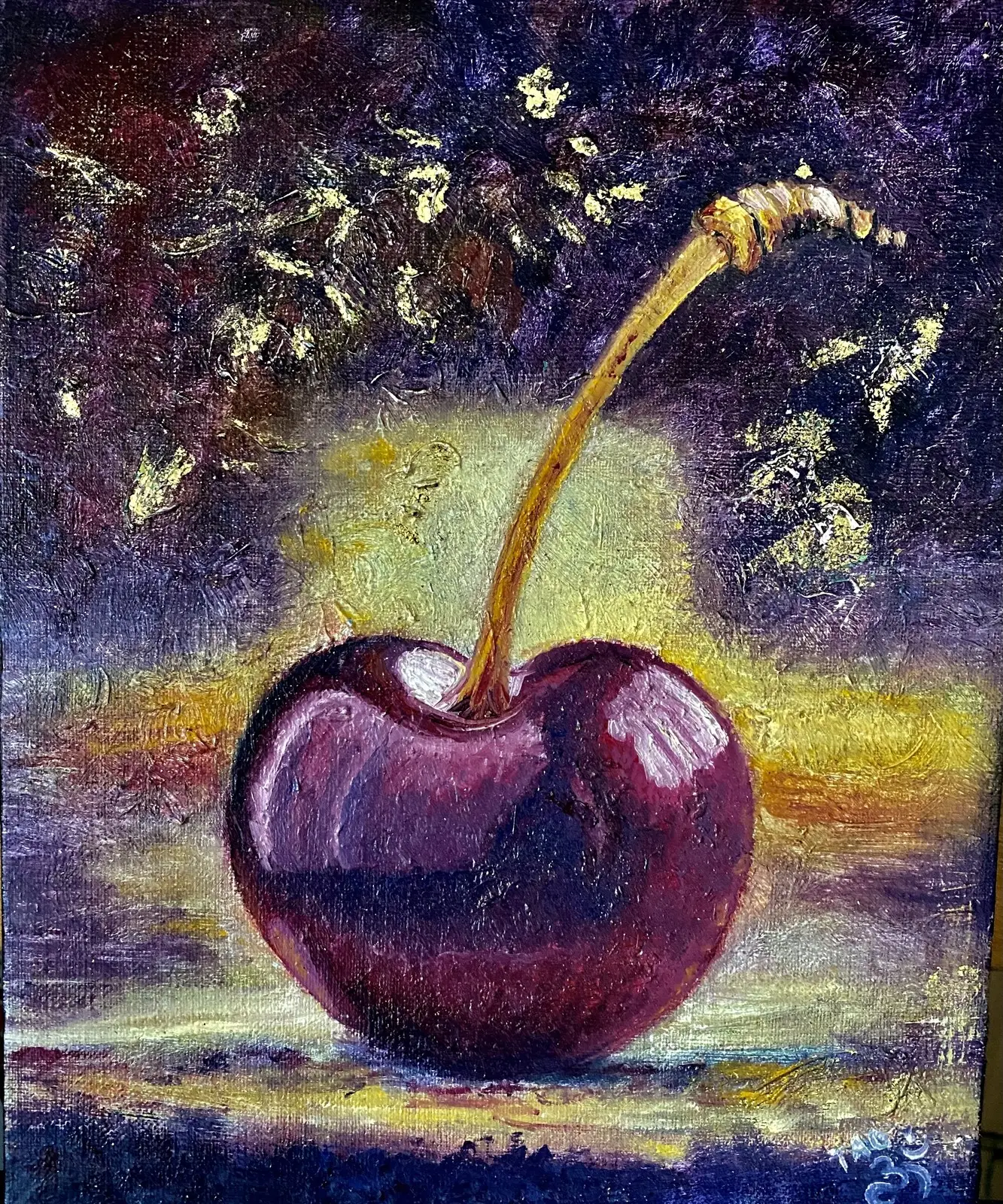 Oljemålning Cherry av Tanja Olsson