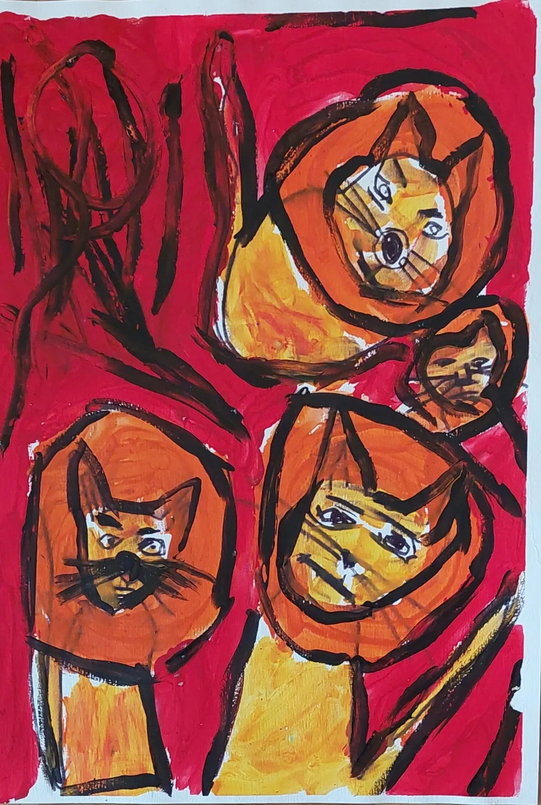 Akrylmålning (Världsnaturfonden) av Mikael Jonsson