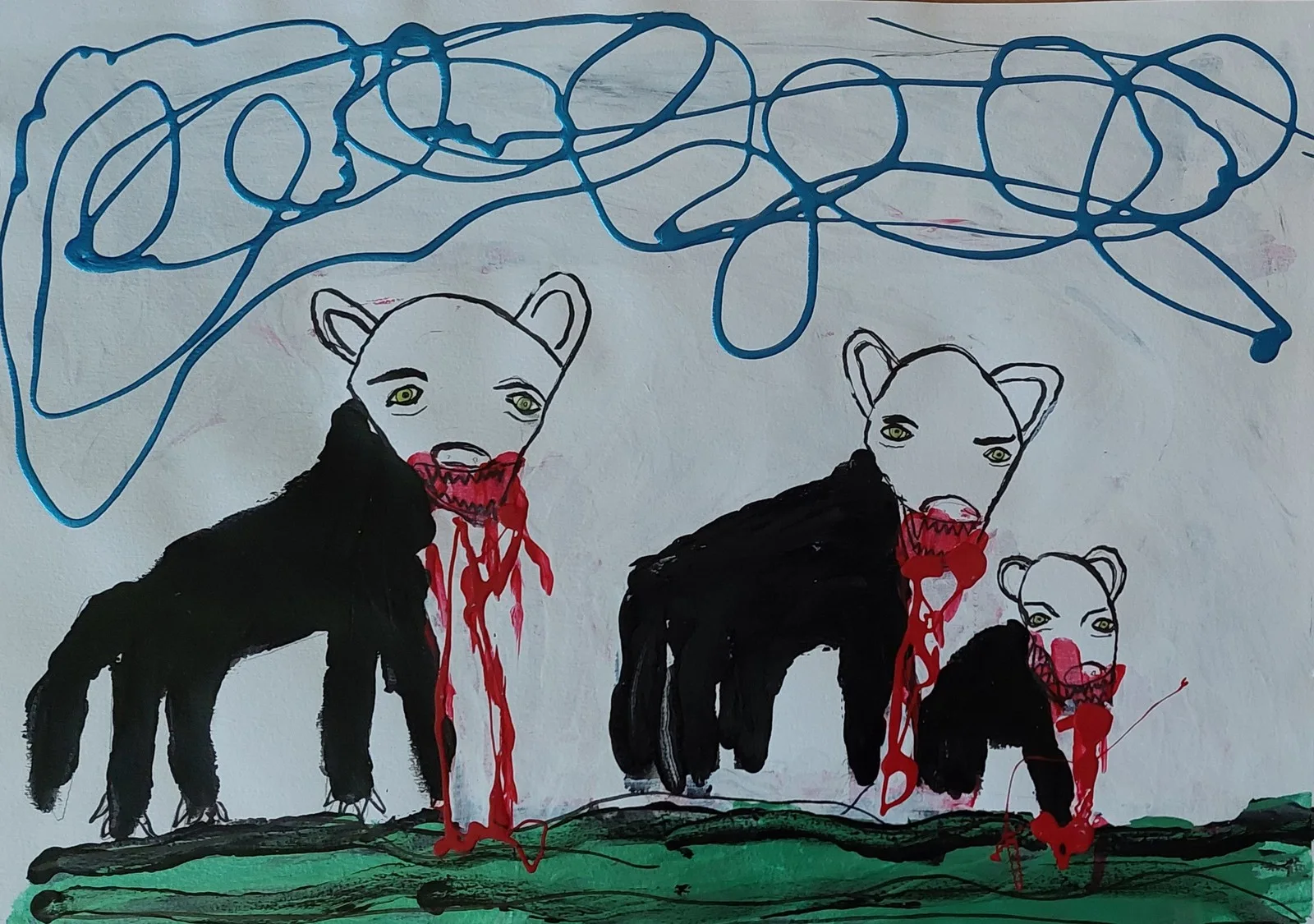 Akrylmålning (Världsnaturfonden) av Mikael Jonsson