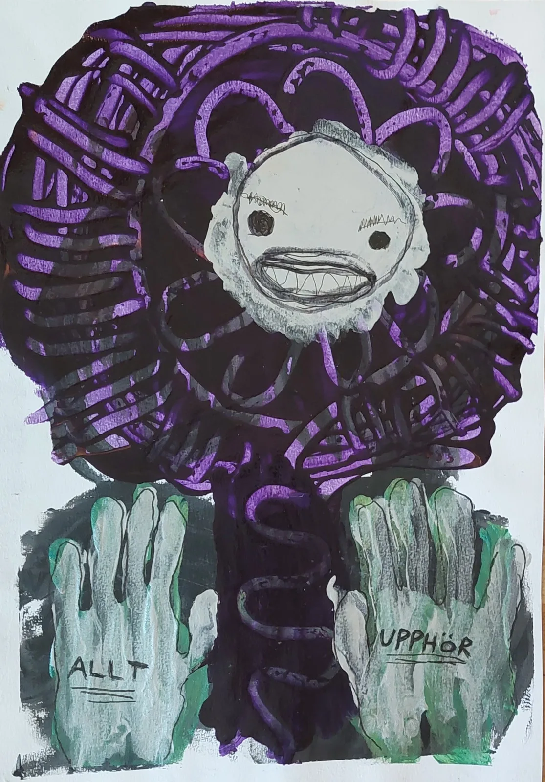 Akrylmålning Allt. Upphör. av Mikael Jonsson