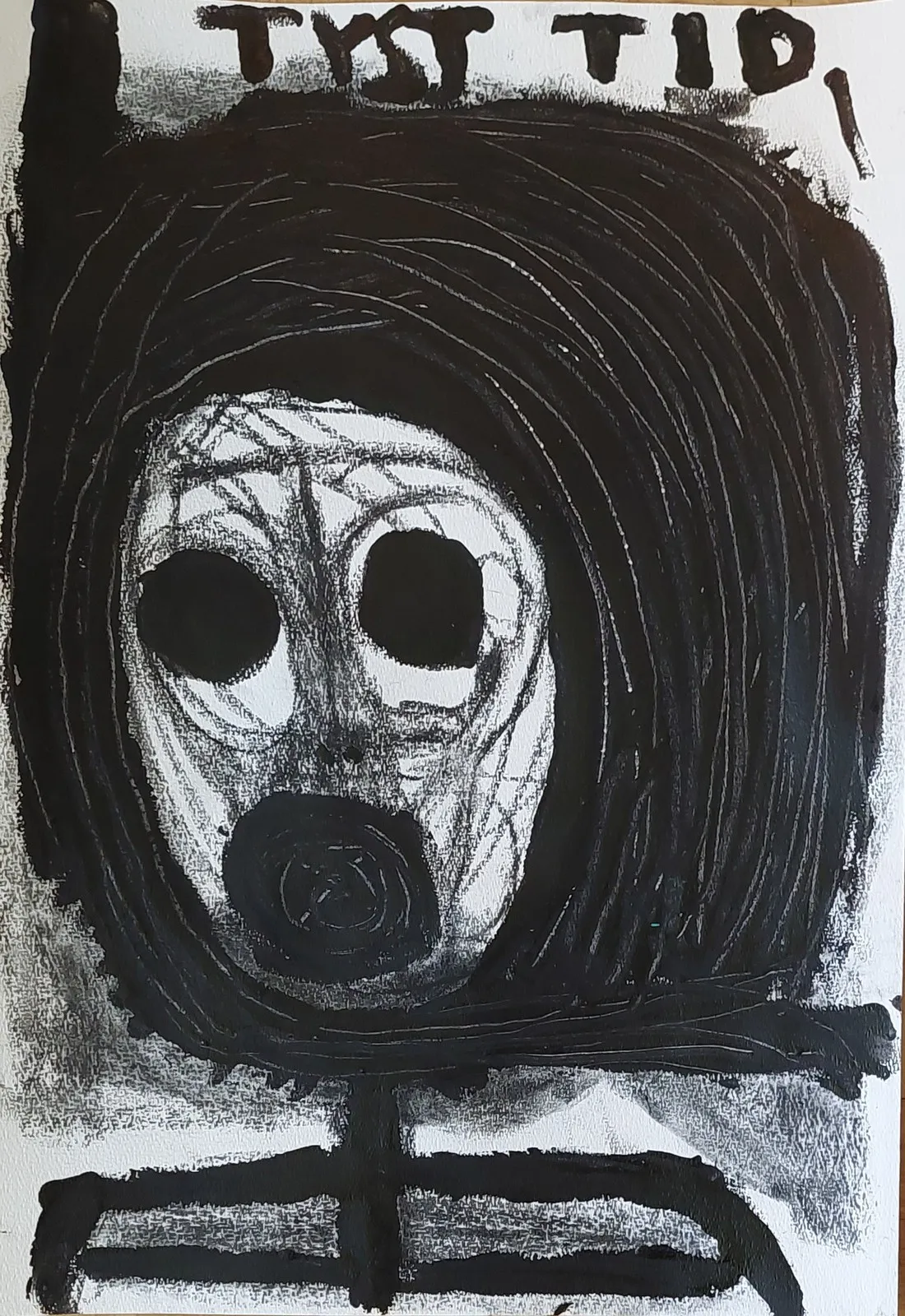 Akrylmålning Tyst tid (Hjärnfonden) av Mikael Jonsson