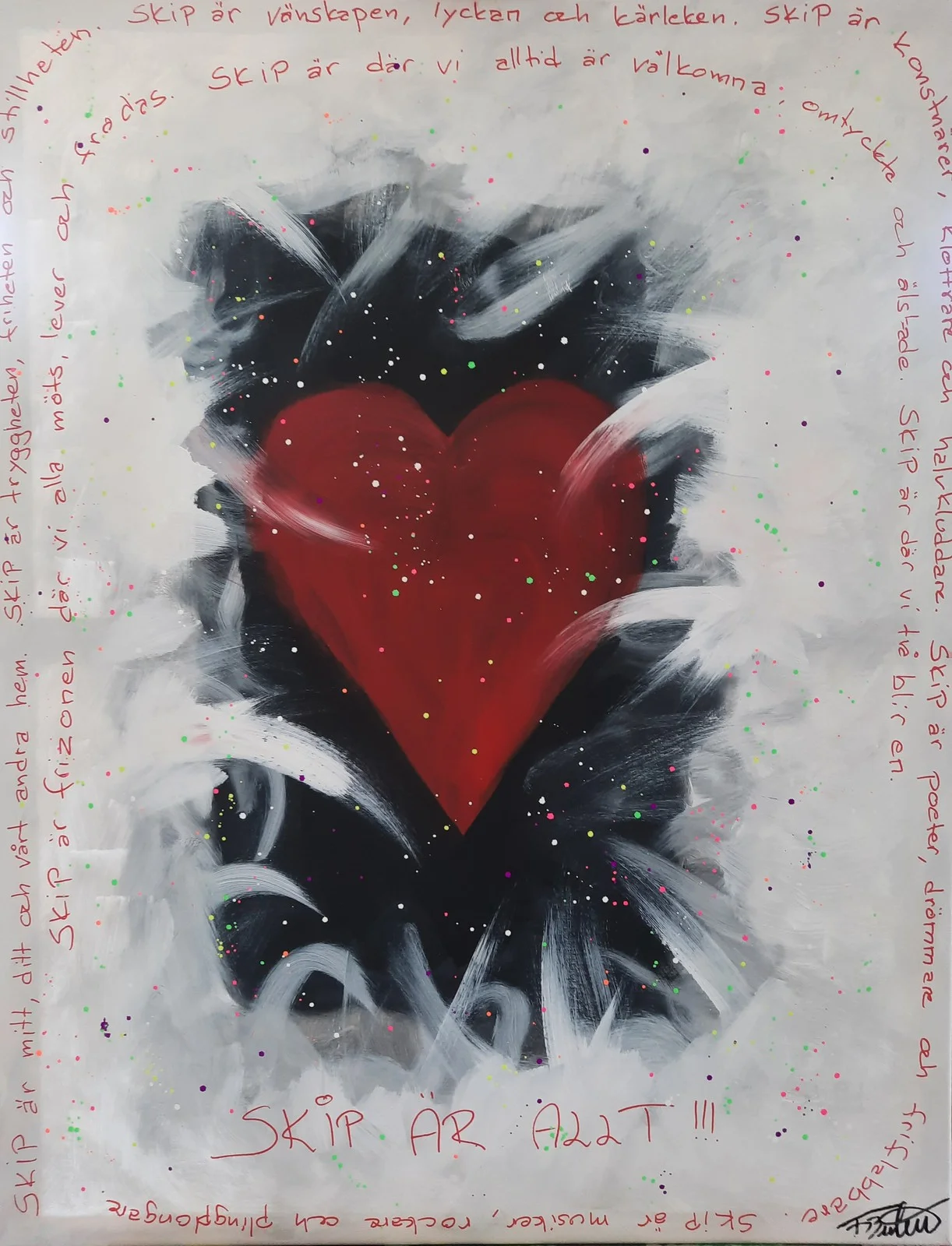 Konstkollaboration nr 13, "Kärlek" av Fredrik Bülow