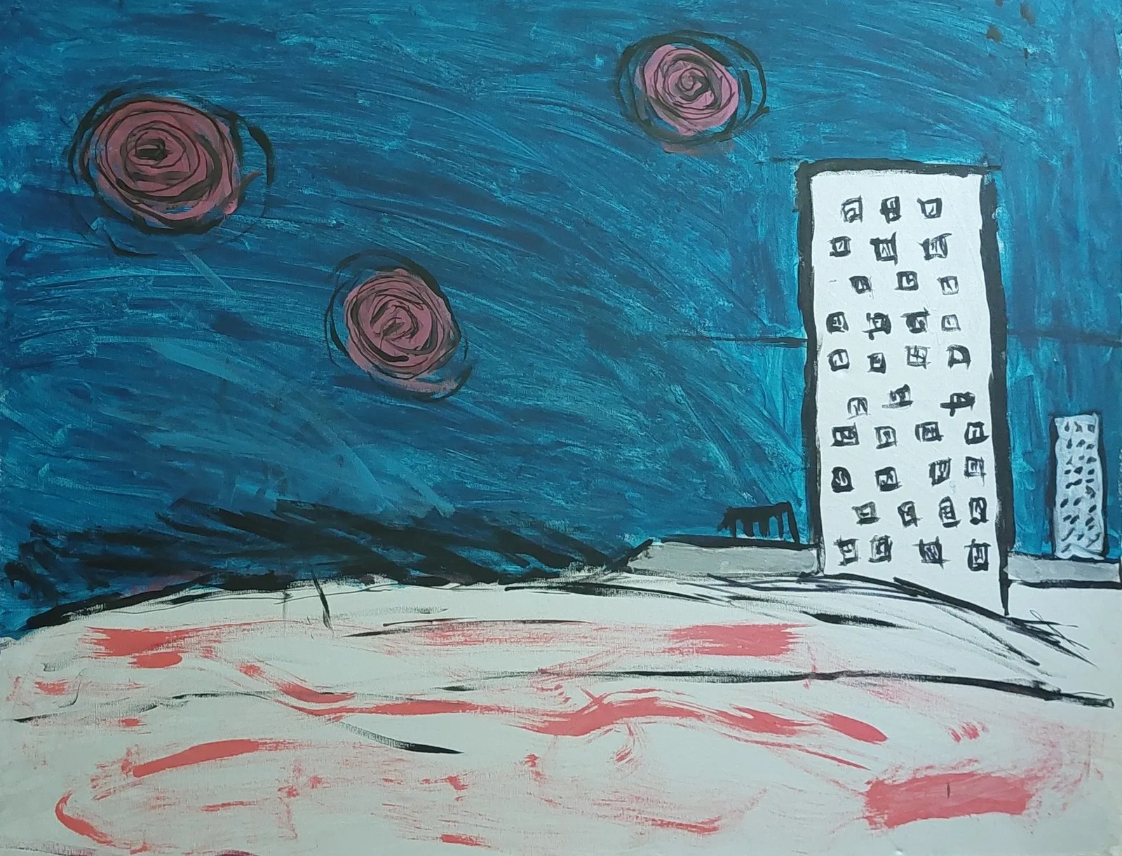 Akrylmålning En av mina 20 första, no 3 av Mikael Jonsson