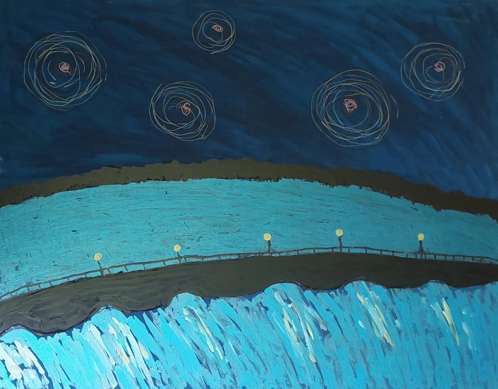 Akrylmålning En av mina 20 första, no 5 av Mikael Jonsson