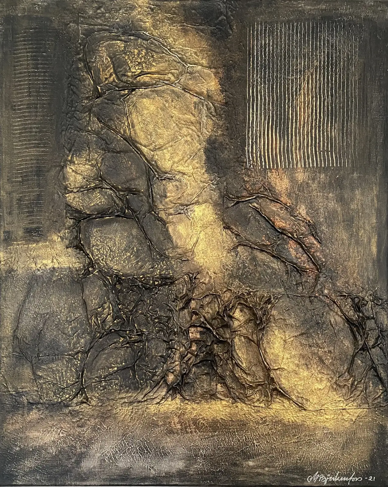 Akrylmålning Roots of wisdom av Marie Bjerkenfors
