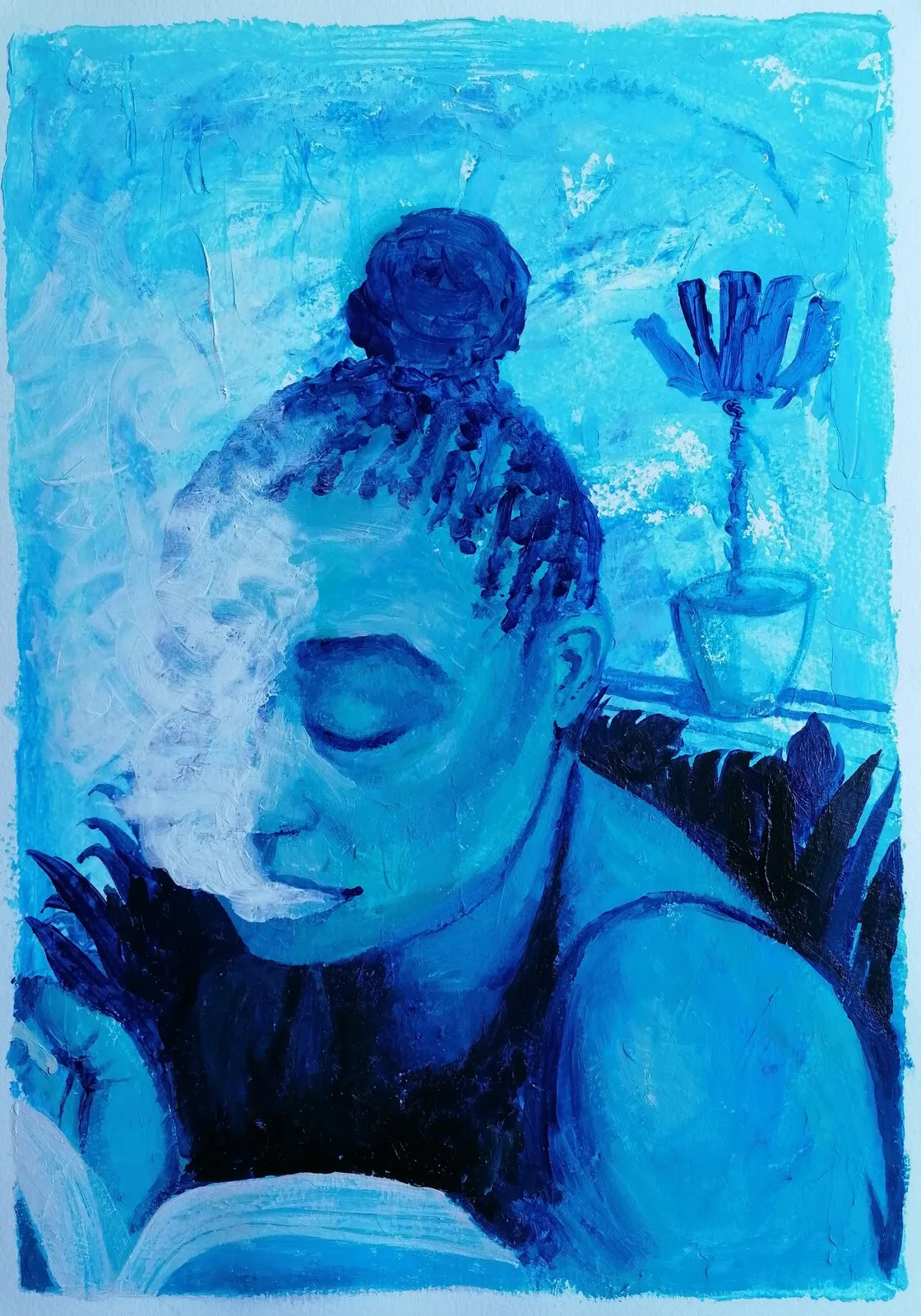Akrylmålning Blå av Siri Wallander