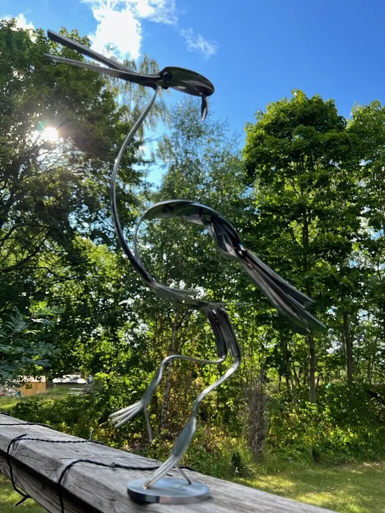 Skulptur Häger av Thomas Nowobilski