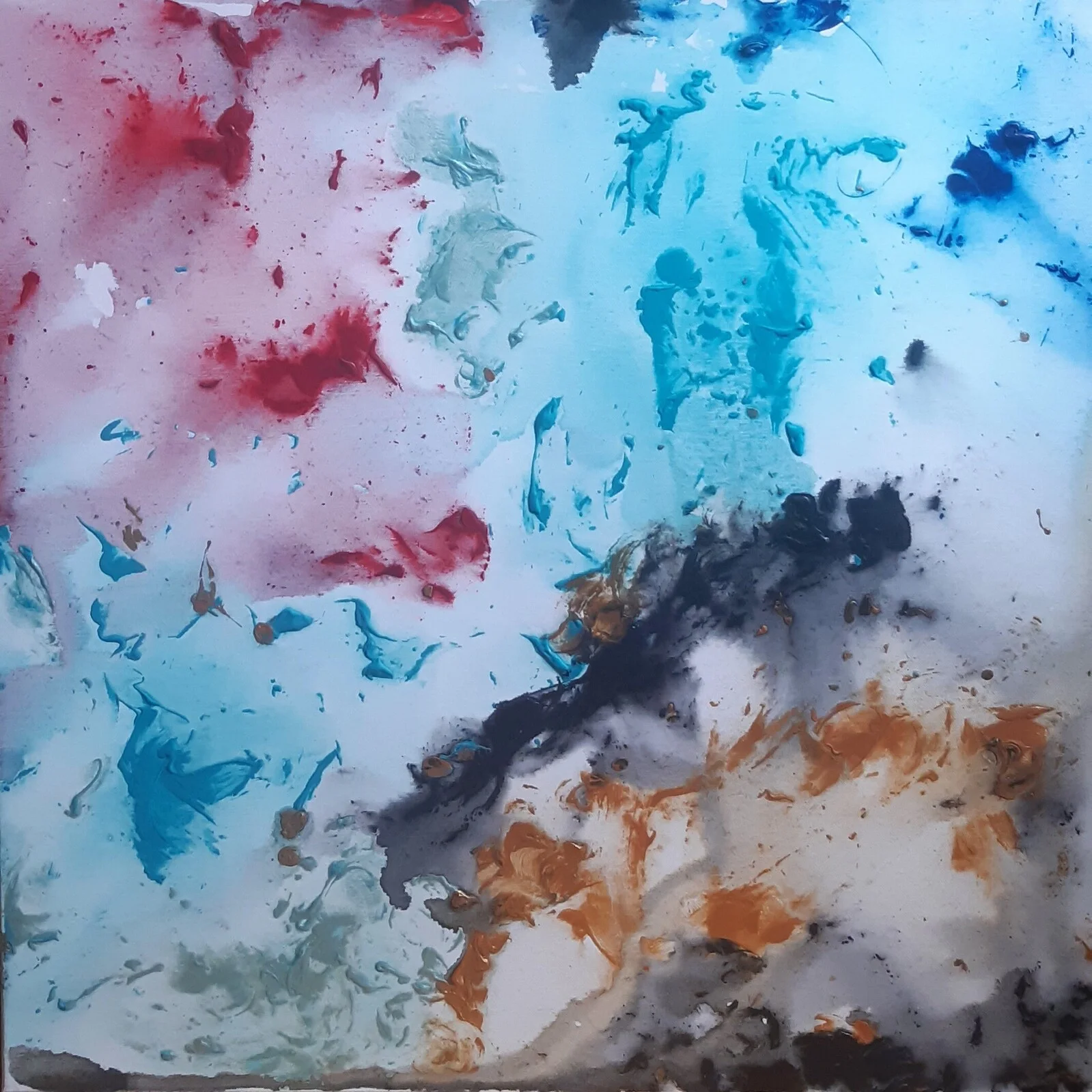 Akrylmålning Augusti av Åsa Ambrus