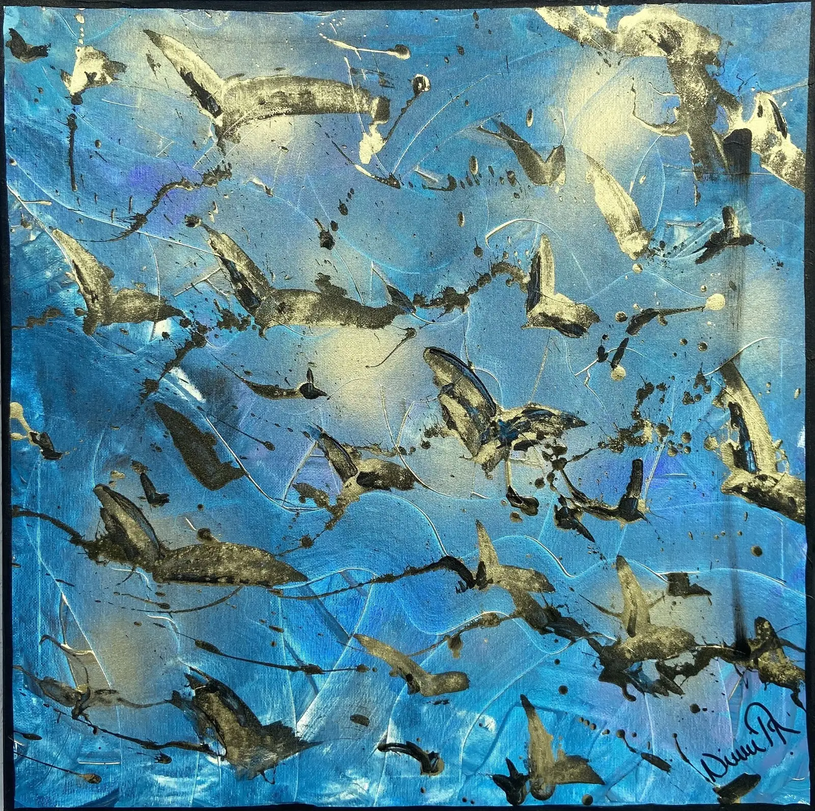Akrylmålning Blue Sky av Ninni Andersson