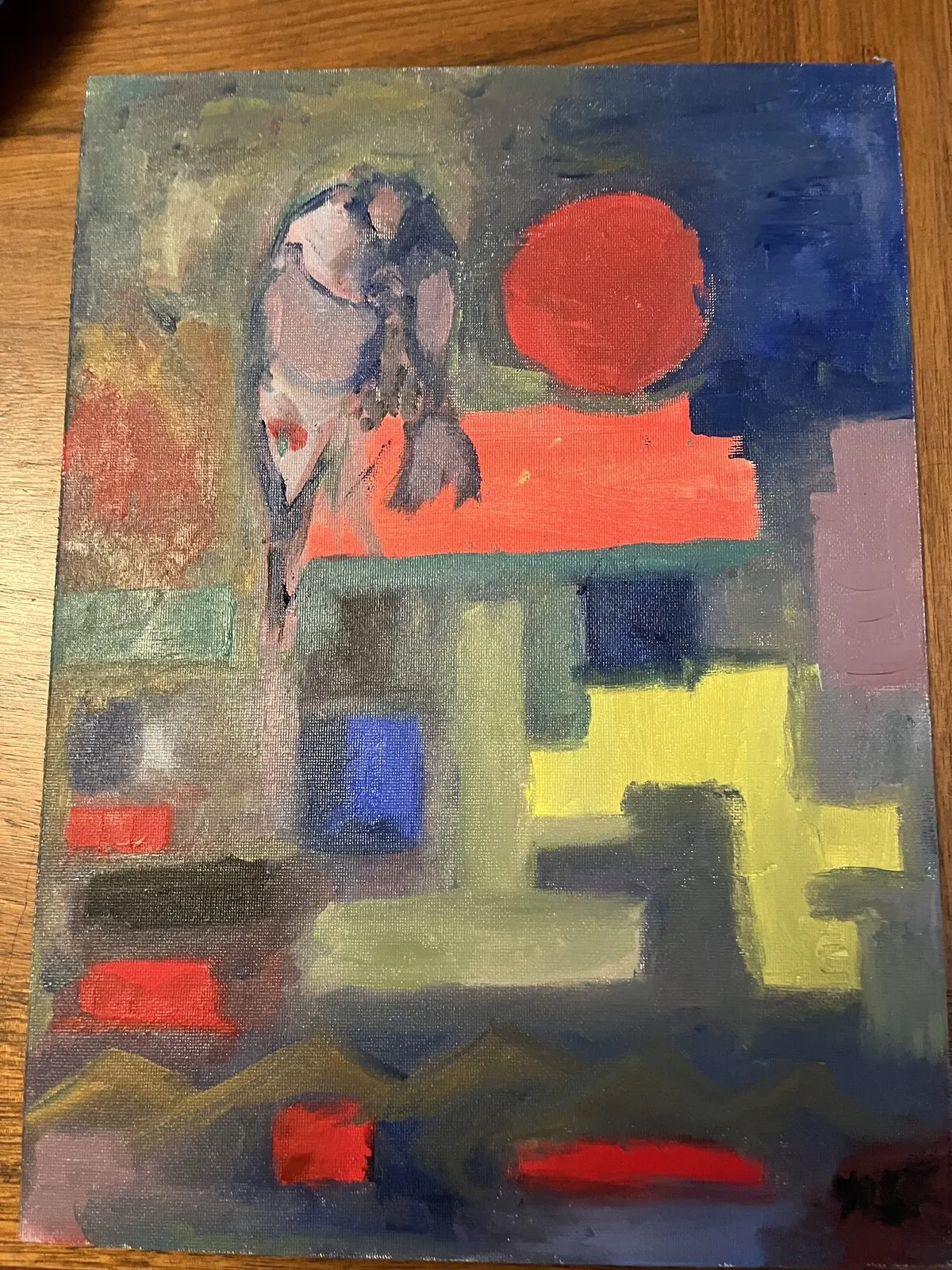 Oljemålning Räka (i abstrakt miljö) av Fredrik Ylander