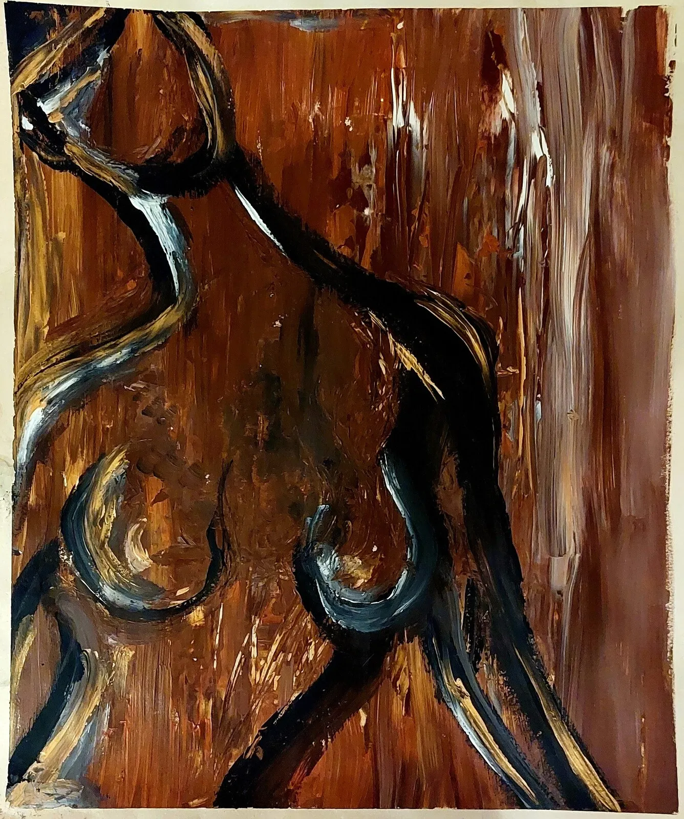 Akrylmålning Untitled. 2 av Malin Hånell