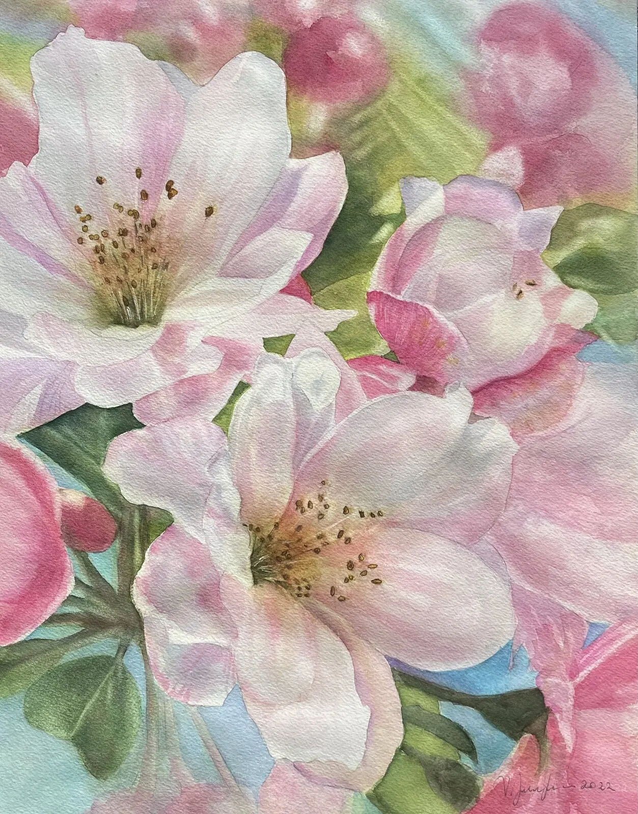 Akvarell # 26 Akvarell av Valida Jarmetova