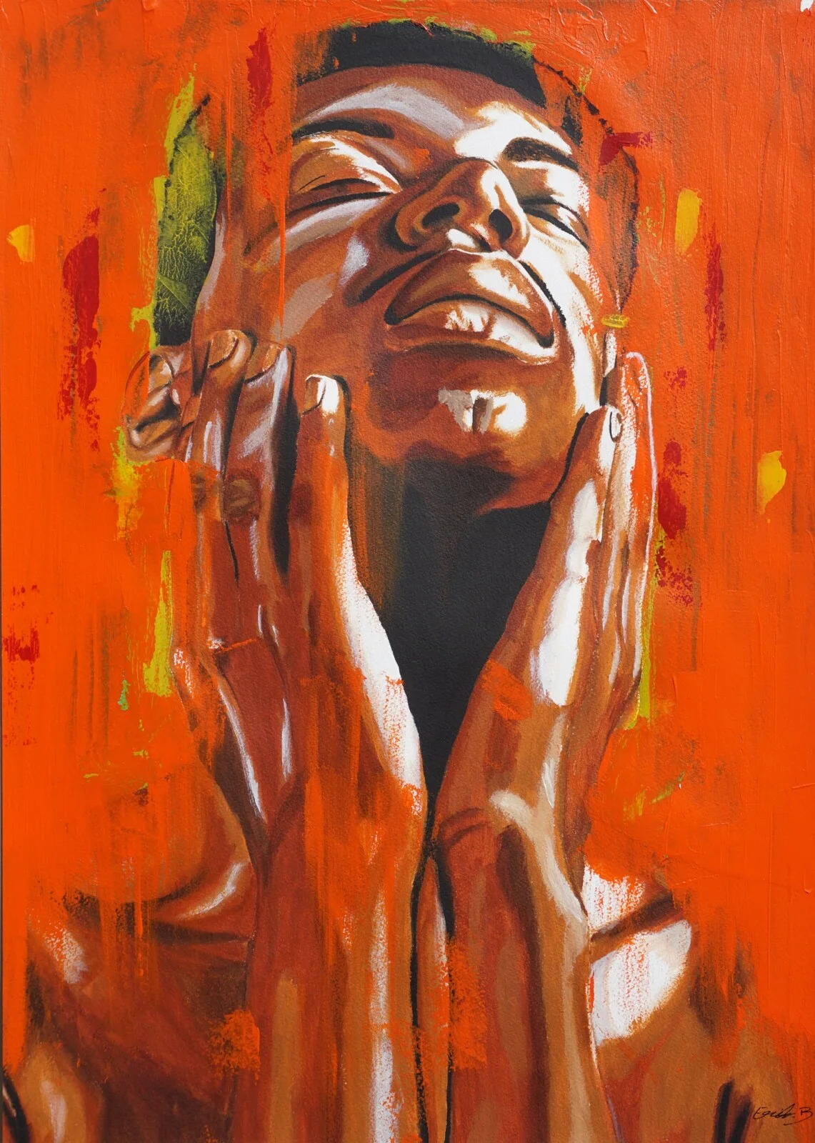 Akrylmålning La tendresse av Erik Bjurstrom