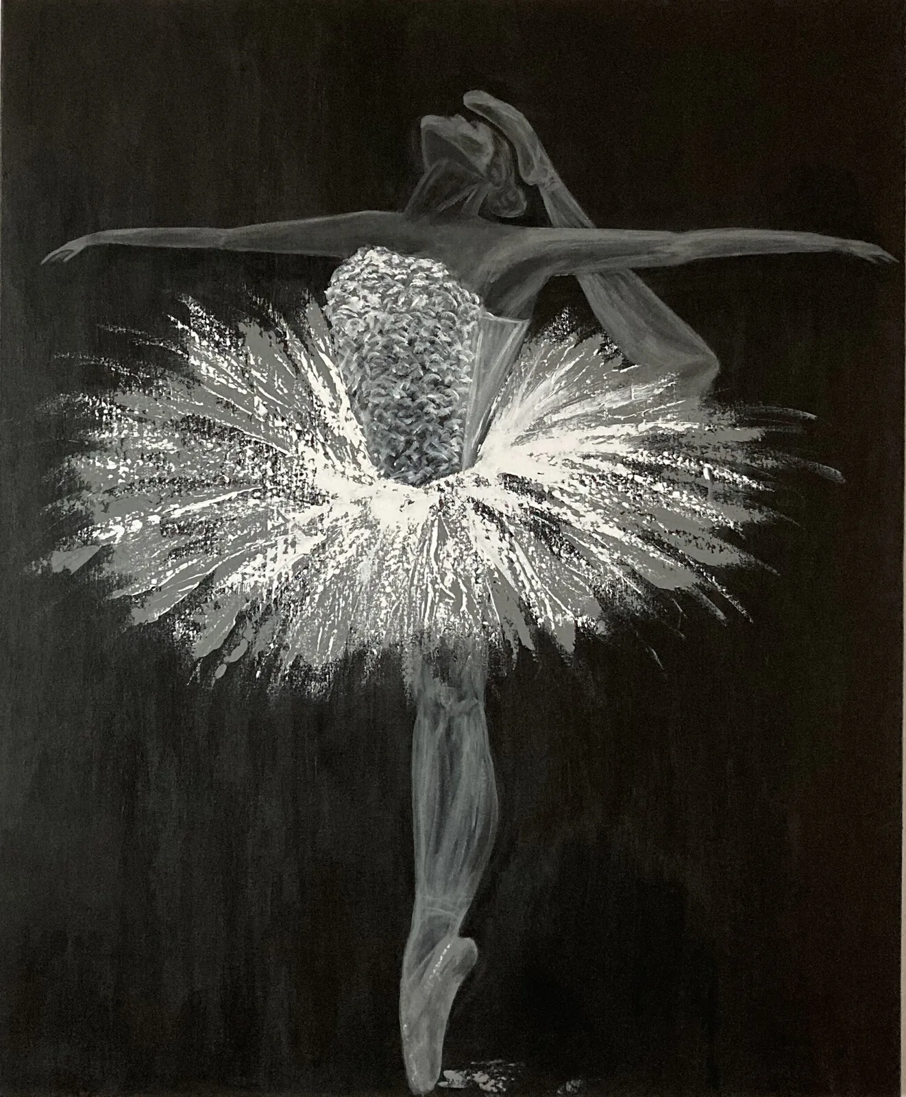 Akrylmålning Ballerina 1 av Roxana Scraba