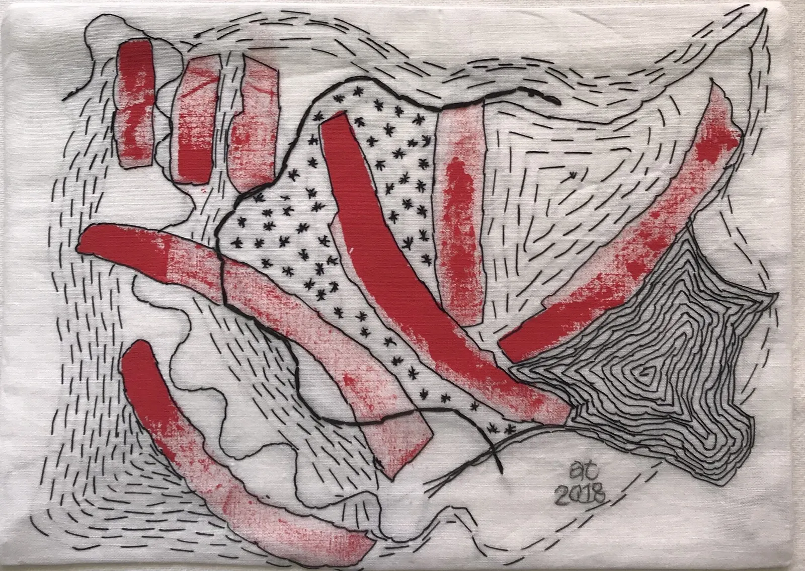 Med röda streck av Annika Thorsén