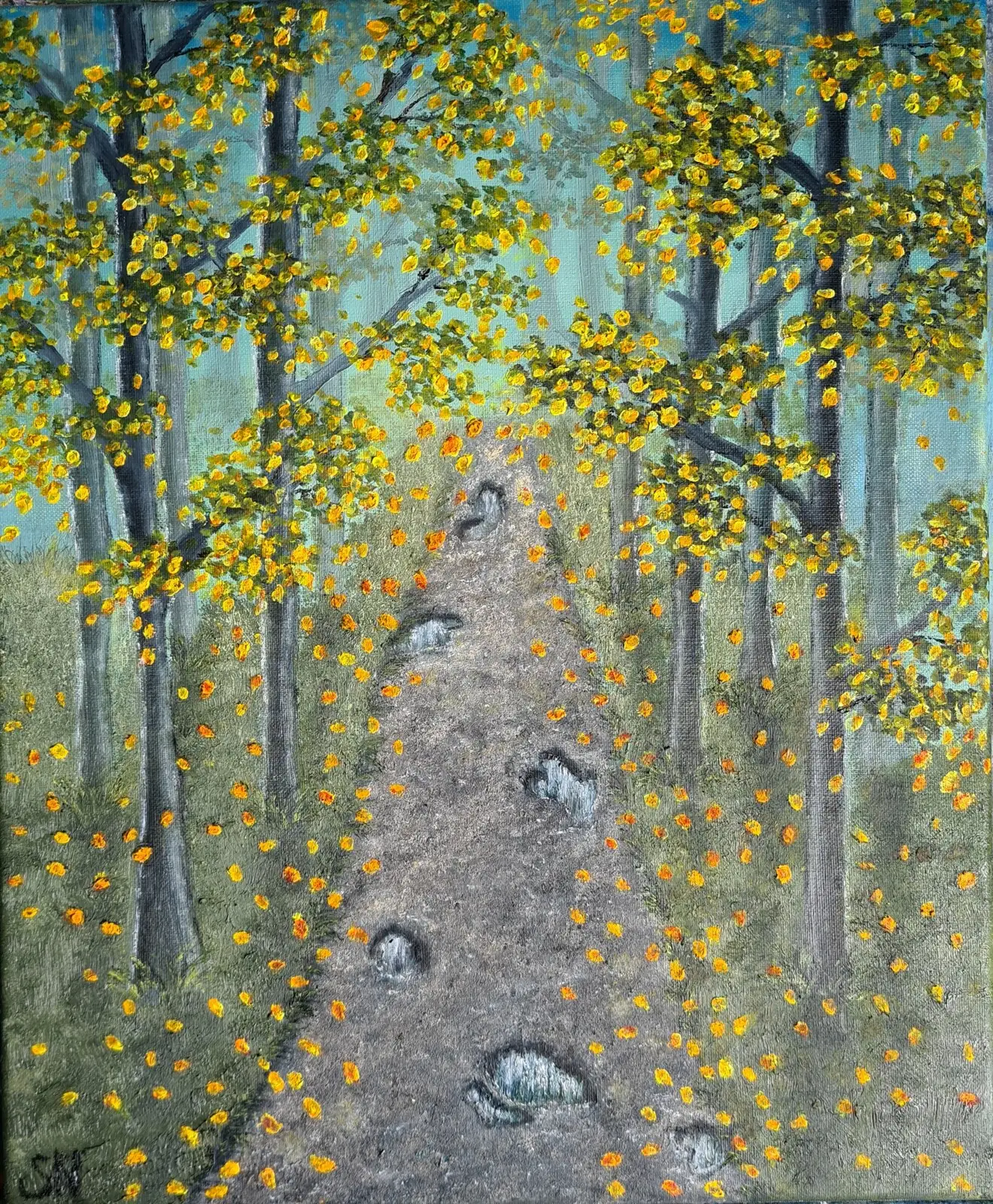 Oljemålning En Höstdag av Susanne Nesbeth