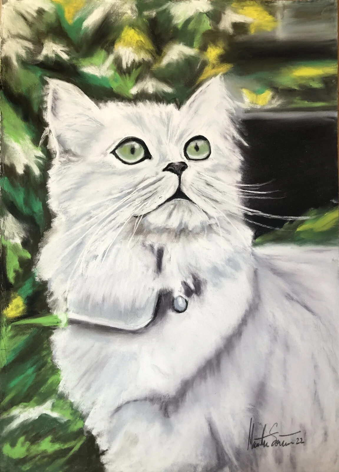 Katt i pastell av Märith Sovin