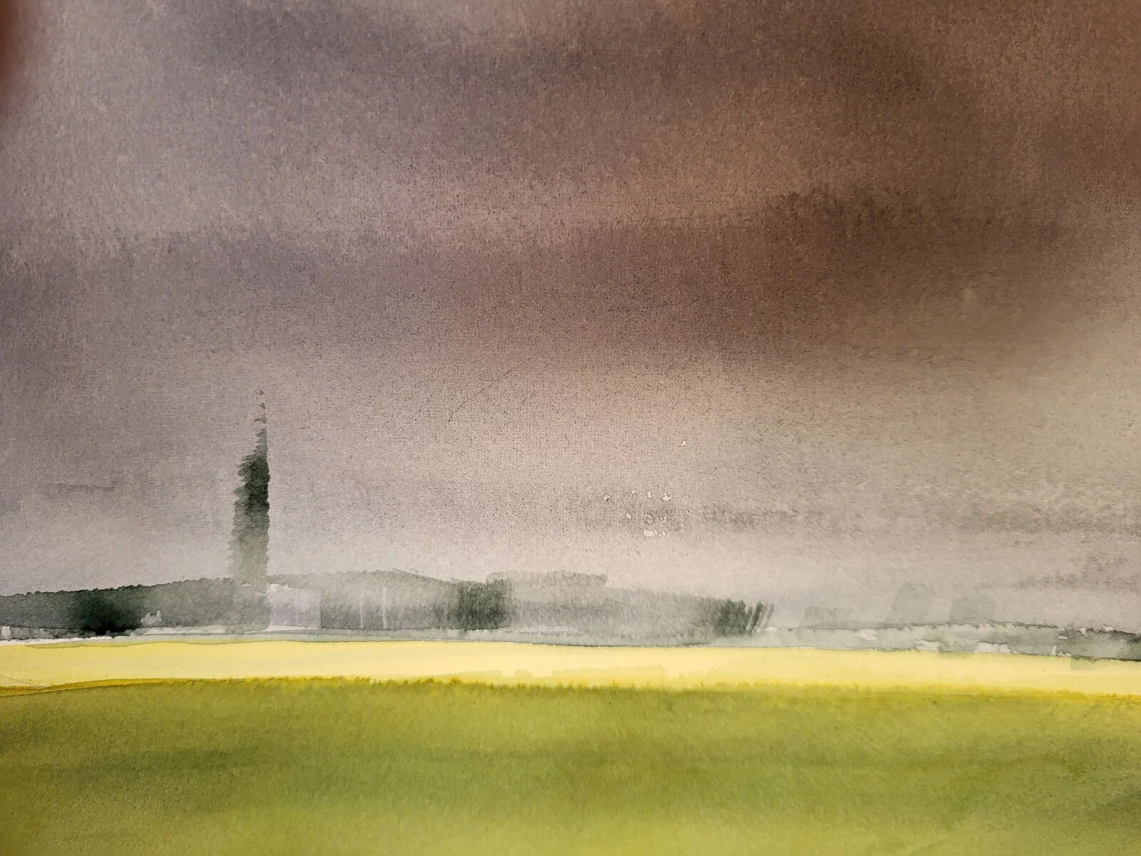 Akvarell Fältet av Jeannette Unger Skou