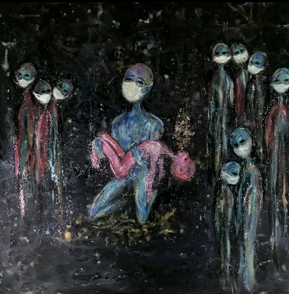 Akrylmålning Förtvivlan av Anna ÅSA Charlotte Karlsson