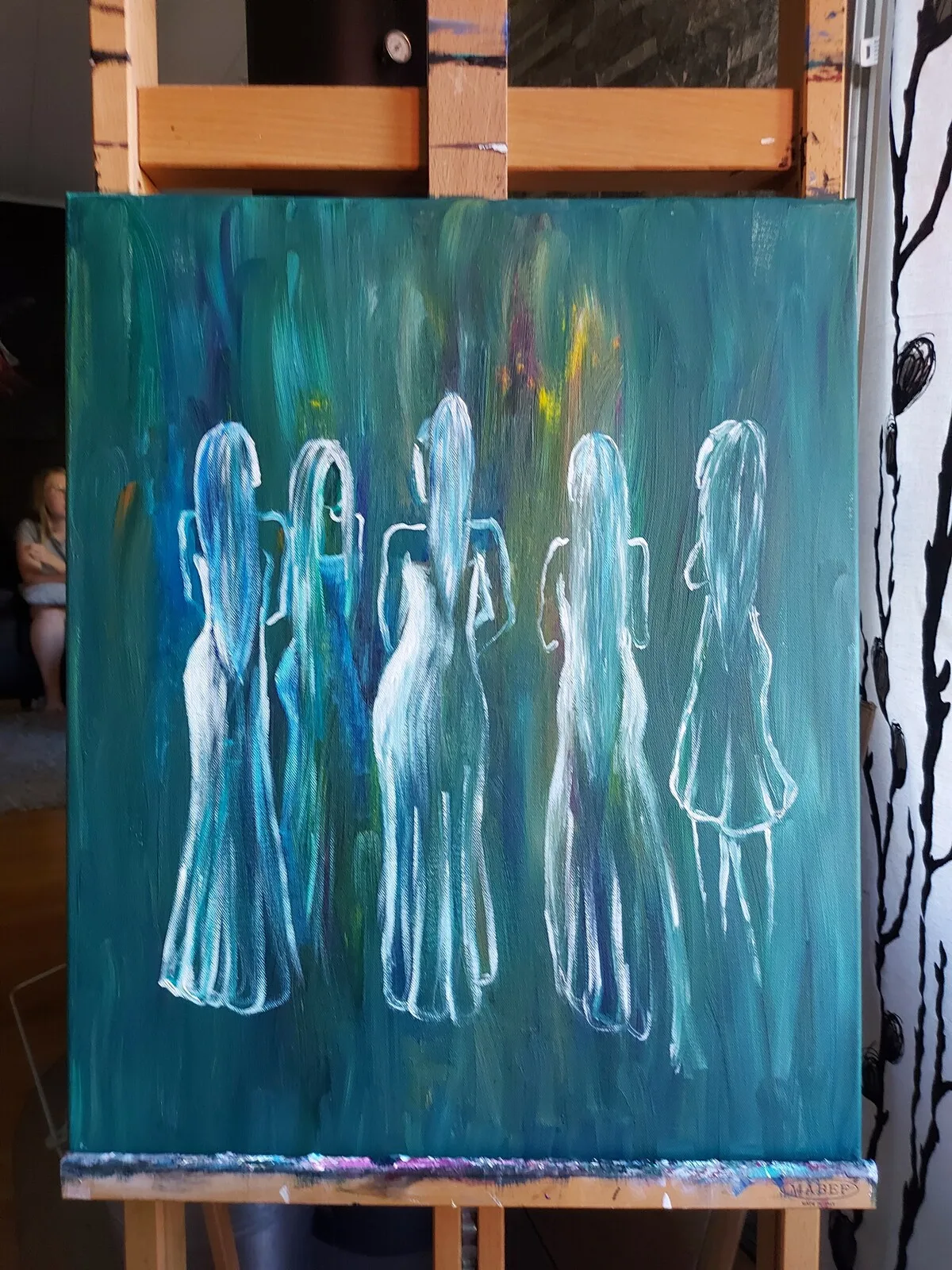 Akrylmålning No title av Lisa Brunelius