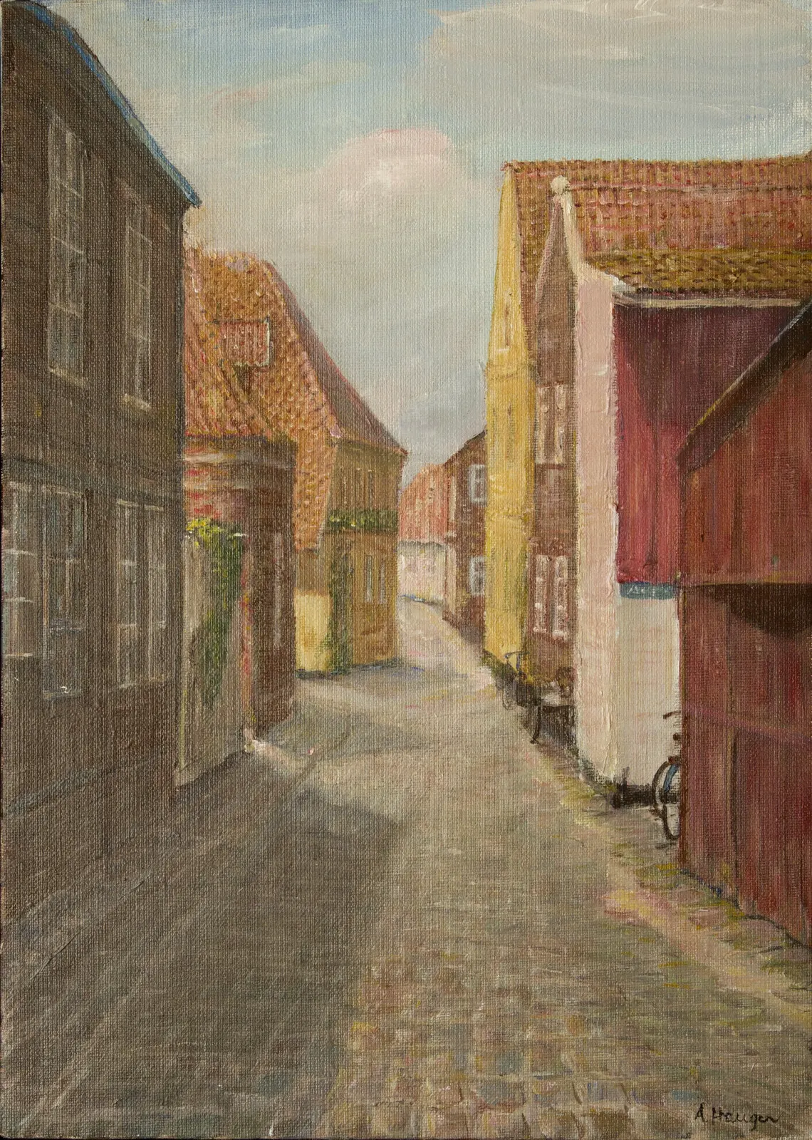 Akrylmålning Såld - En gammel dansk av Anne Hernegren Hauger