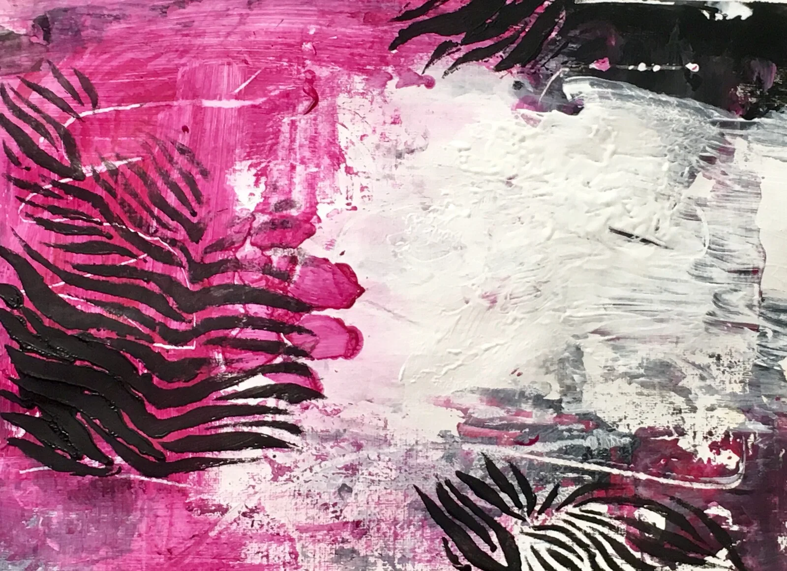 Akrylmålning Spår från annan tid av Gunilla Tuvin