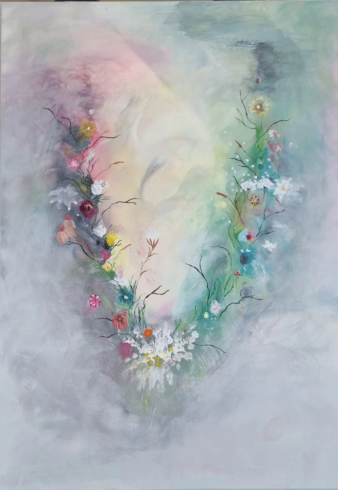 Akrylmålning En annorlunda värld av Emma Johansson