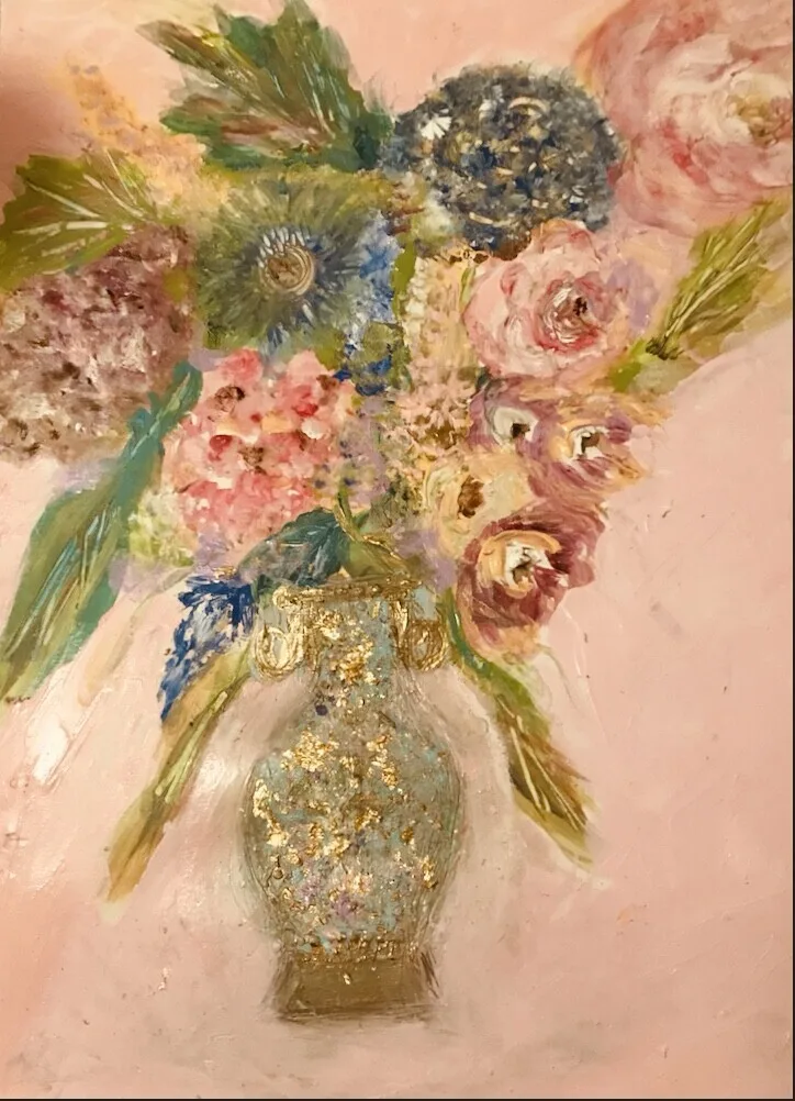 Akrylmålning Fleur av Charlotta Lagerberg Thunes