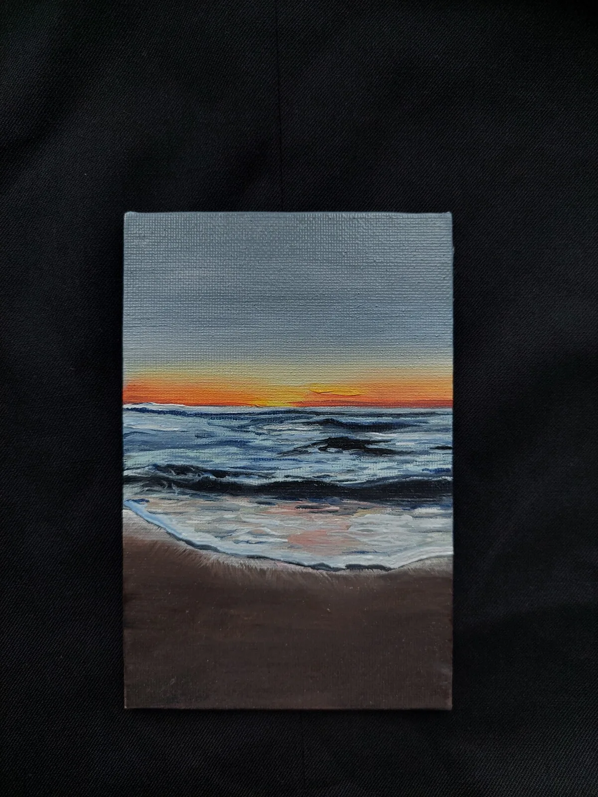 Oljemålning Løkken strand av Katja Bergstedt