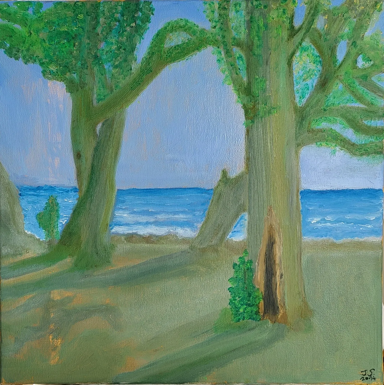 Oljemålning Trollskogen i Öland av Julia Stenborg