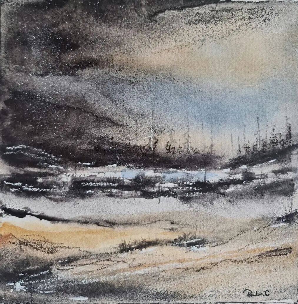 Akvarell The Source av Pernilla Carlsson