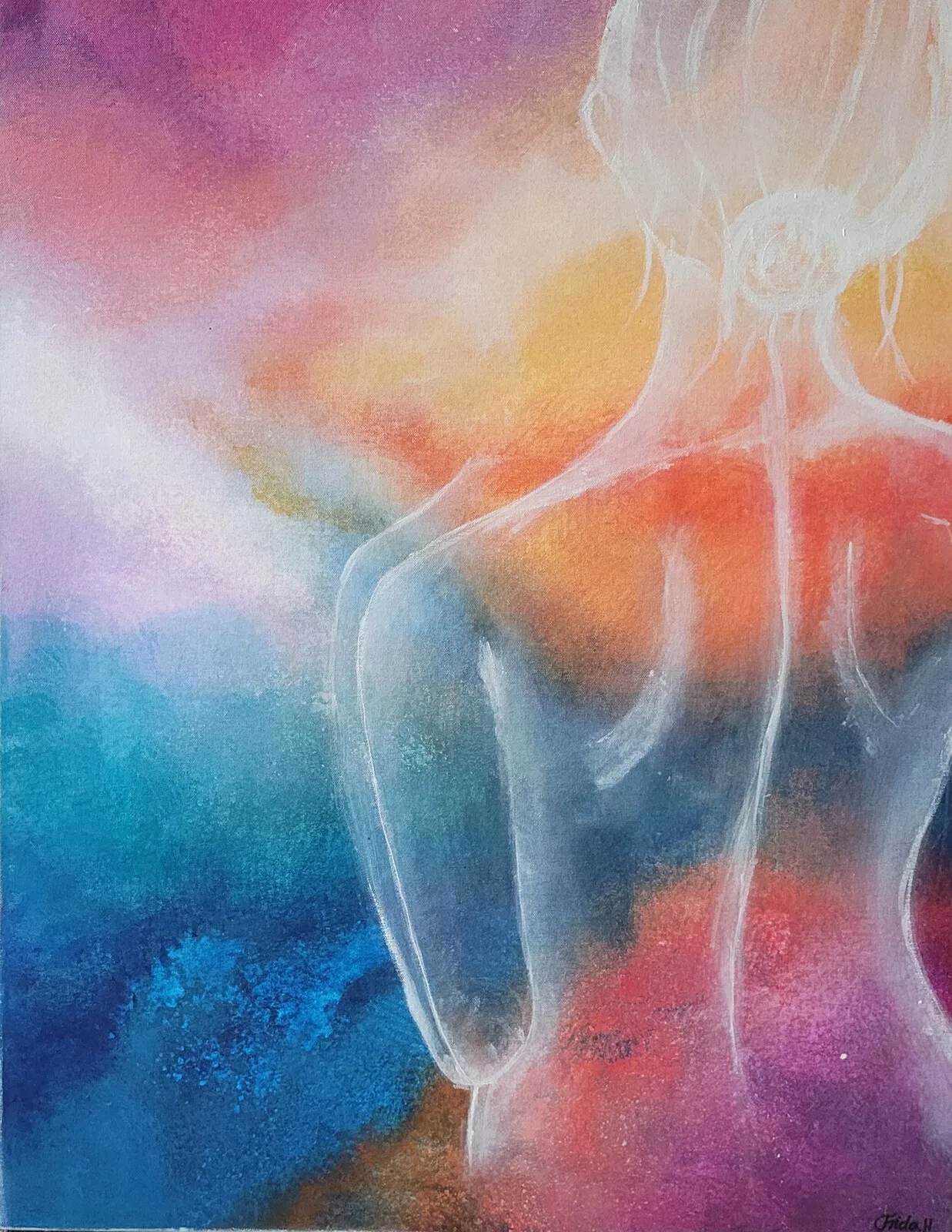 Akrylmålning Kraft av Frida Halvardsson