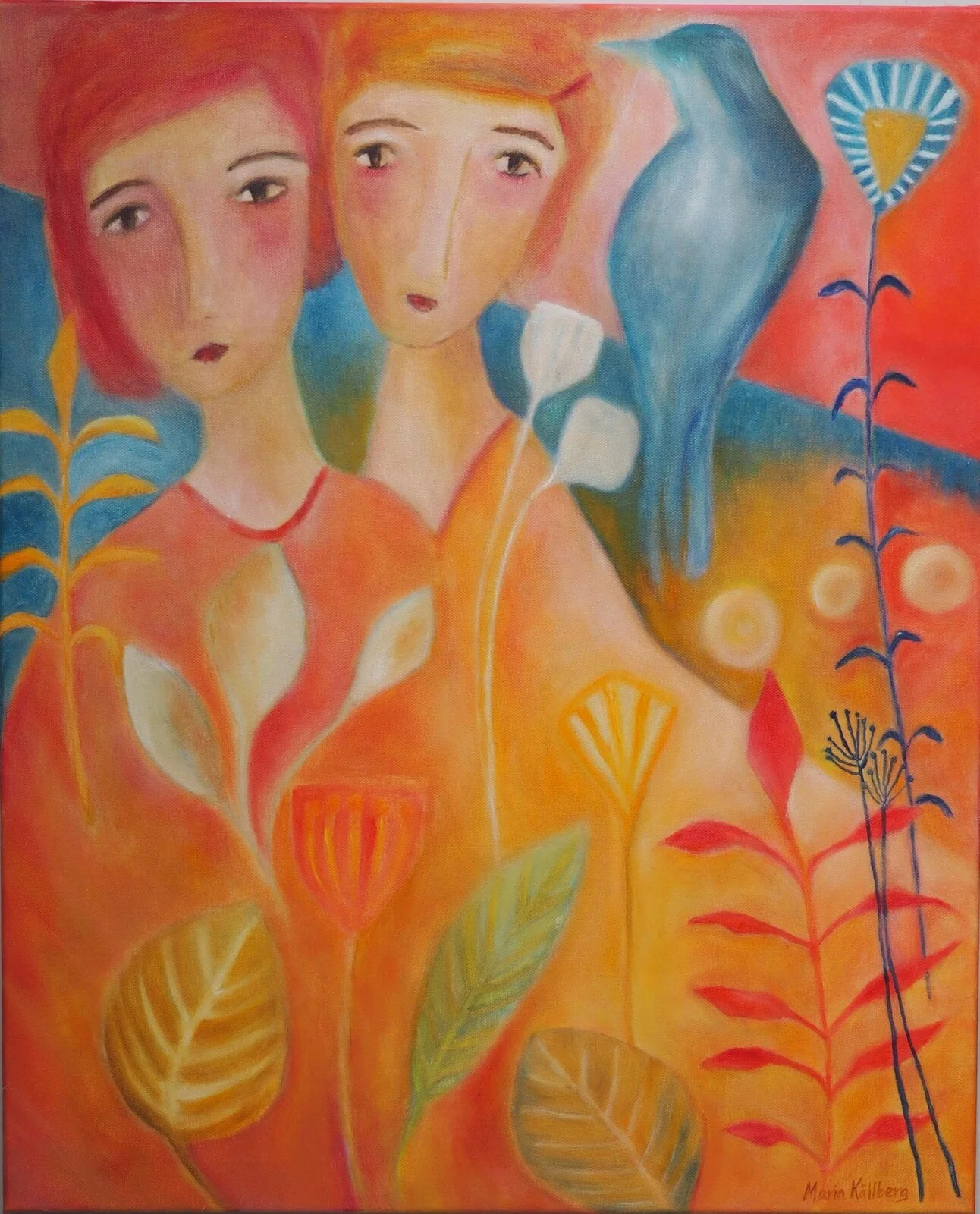 Oljemålning Vi tillsammans av Maria Källberg