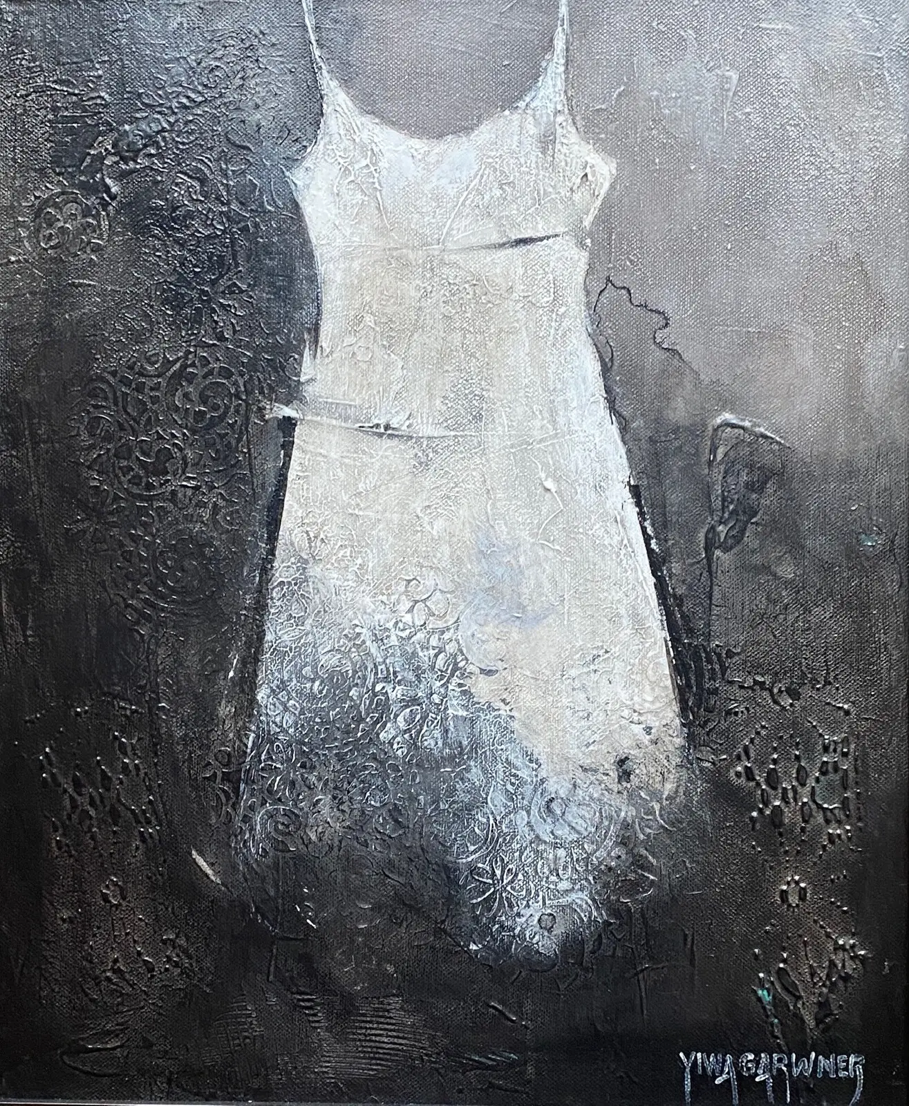 Akrylmålning Utan titel av Ylwa Garwner