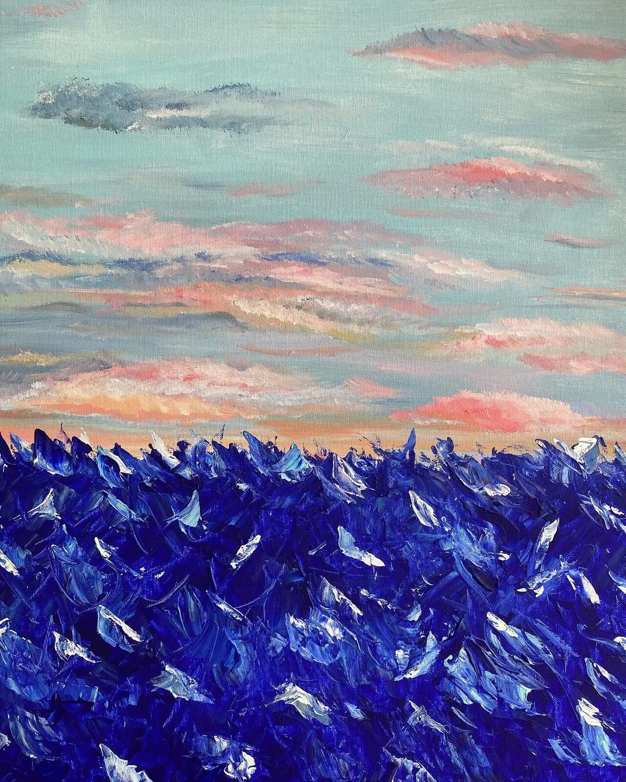 Akrylmålning Soon after the storm av Sharon Pulvino