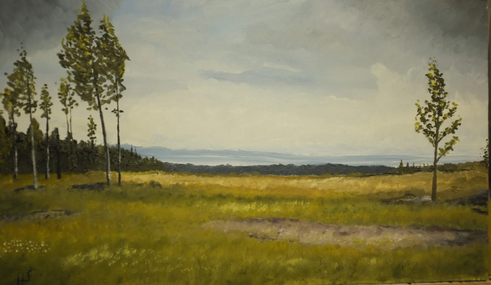 Oljemålning Rädbjörka av Håkan Sars