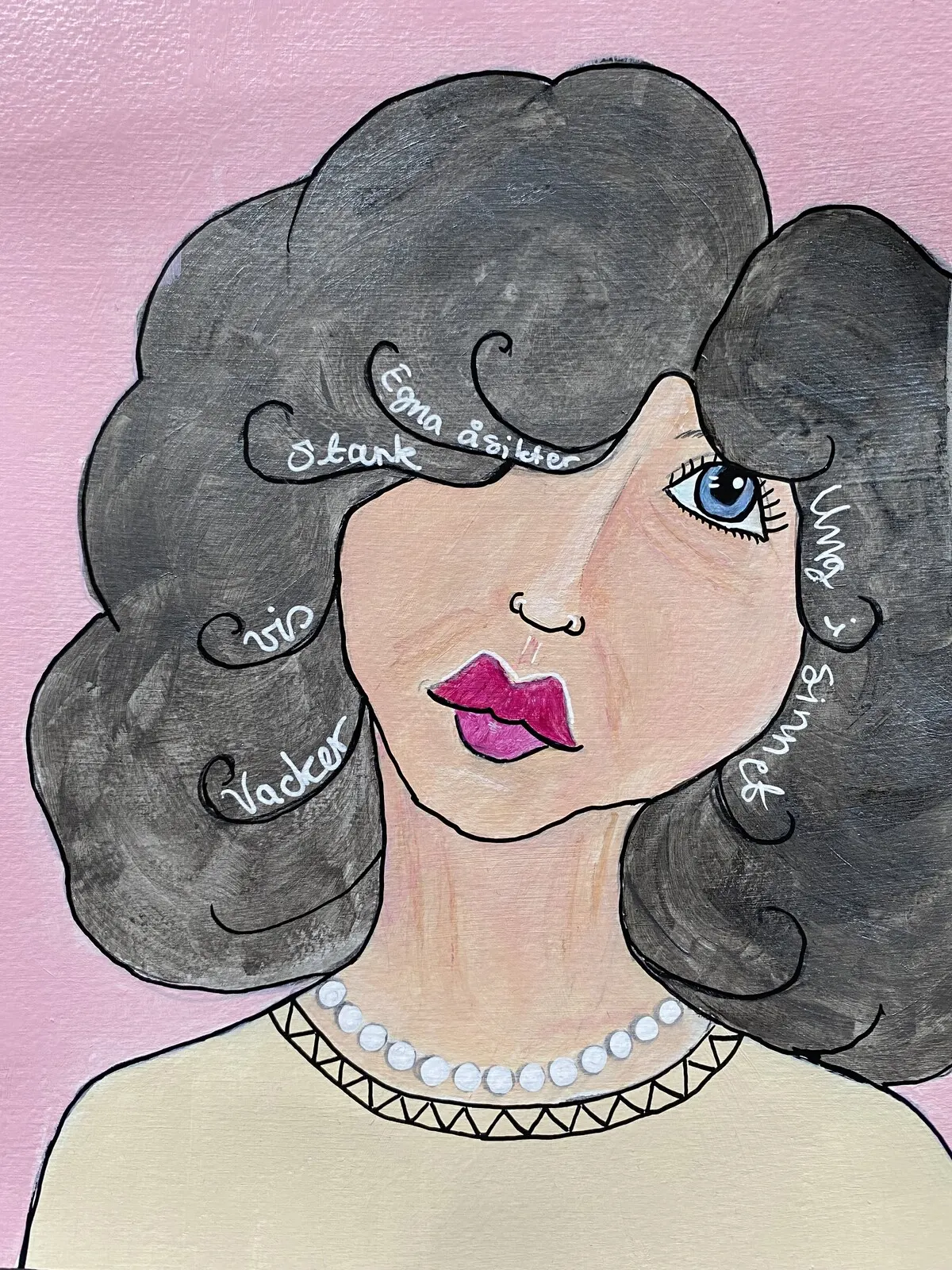 Akrylmålning Jag är .... av Jeanette Gunnarsson