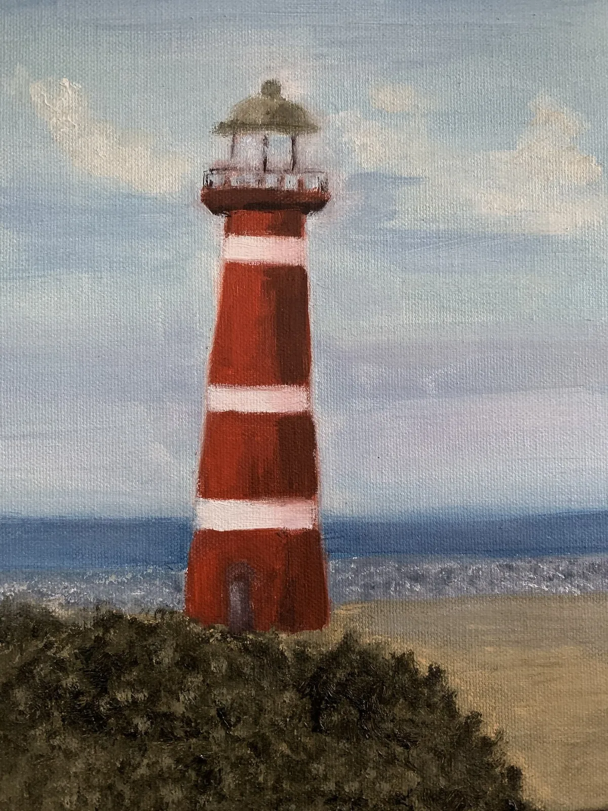 Oljemålning Gotland i mitt hjärta - Närsholmen av Monica Österdahl