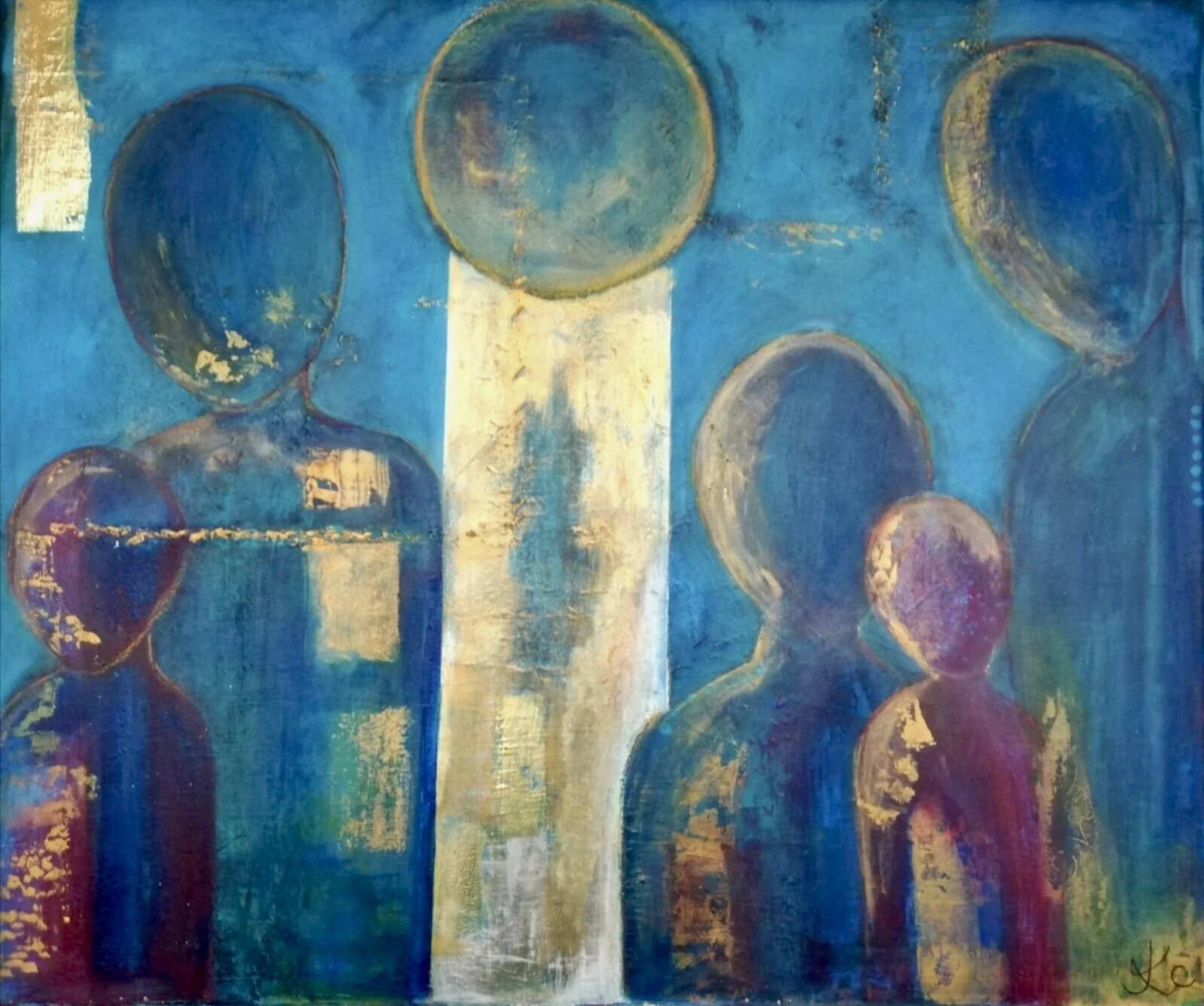 Akrylmålning Tillsammans av Kerstin Carlson