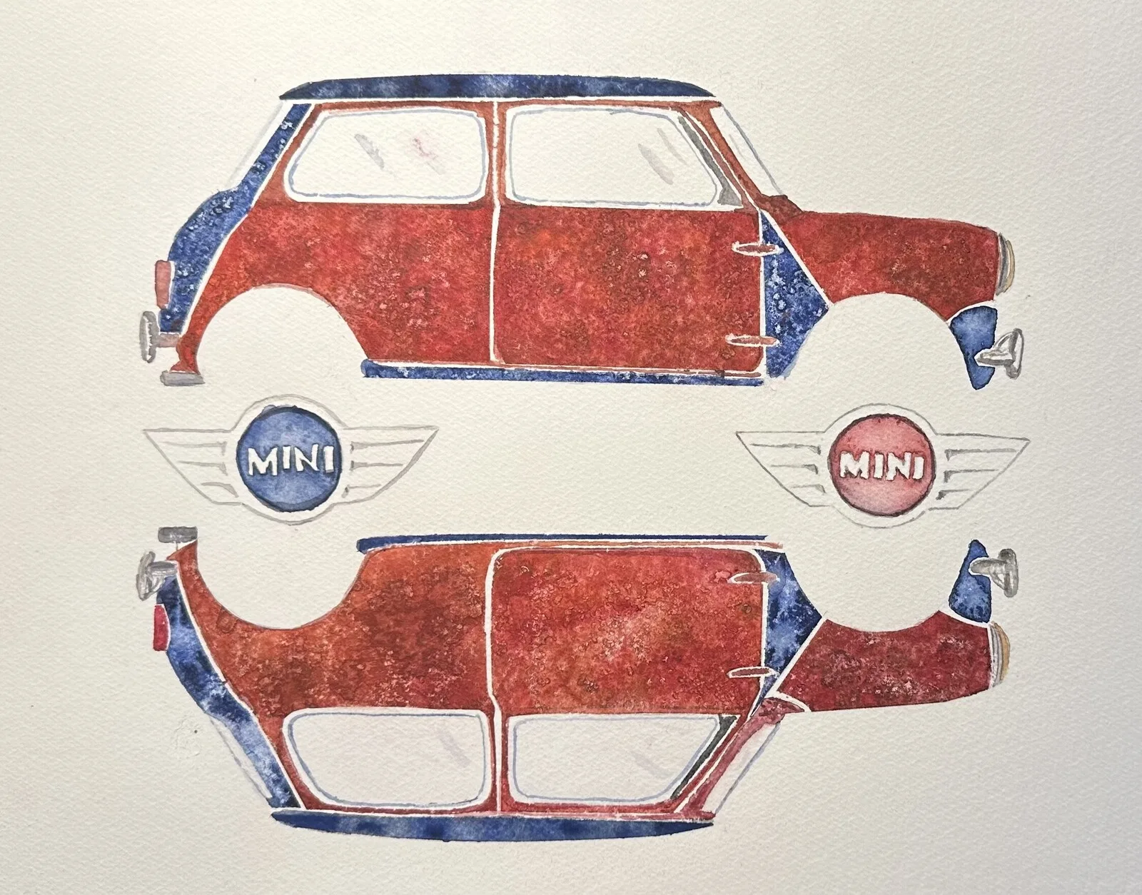 Akvarell Mini (old model) av Bjarne Madsen Härdig