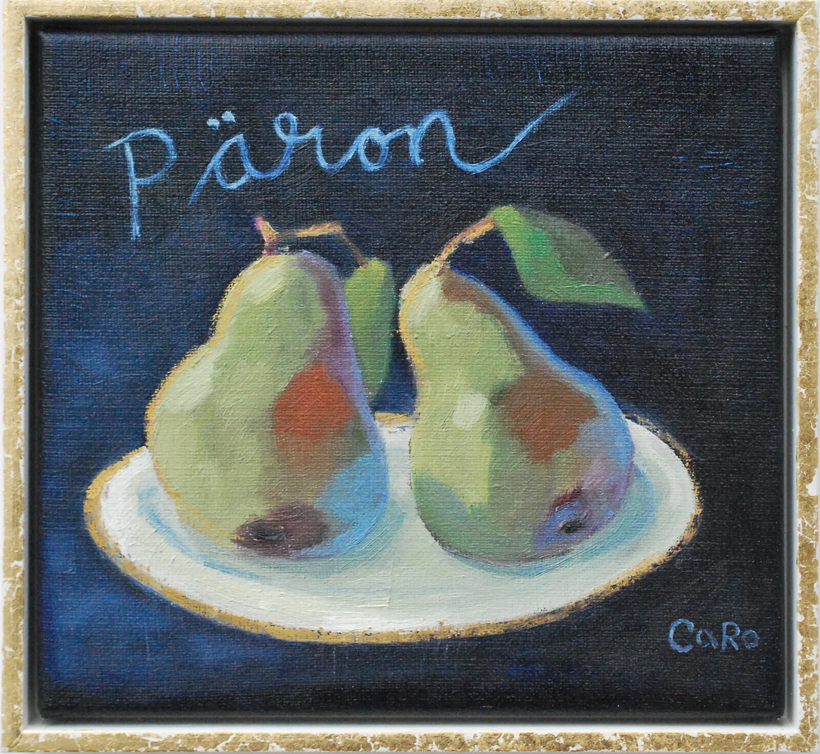 Oljemålning Päron av Caroline Roberts