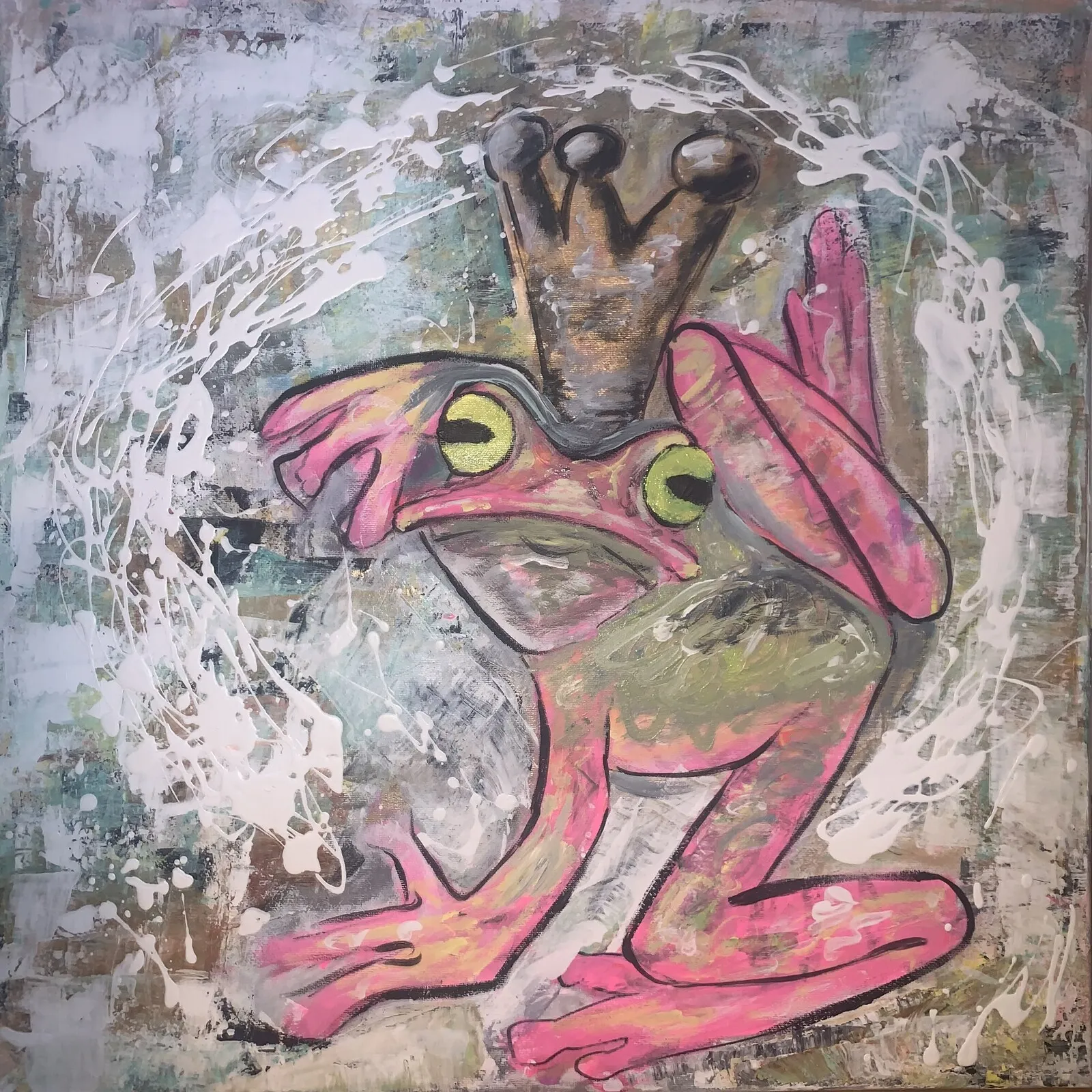 Akrylmålning Prince charming av Evelina Vidén