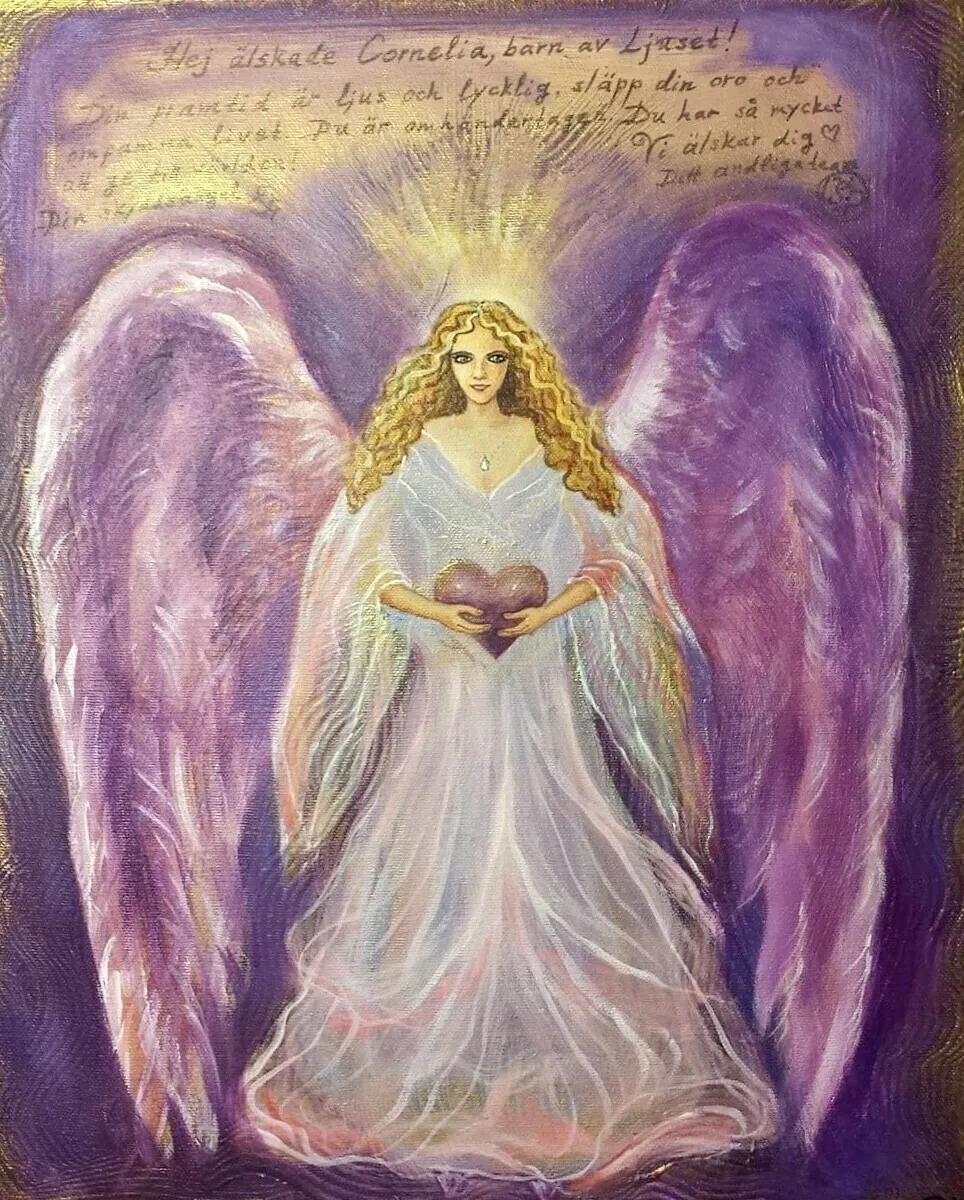 Akrylmålning Skyddsängel av Juliana Boneva