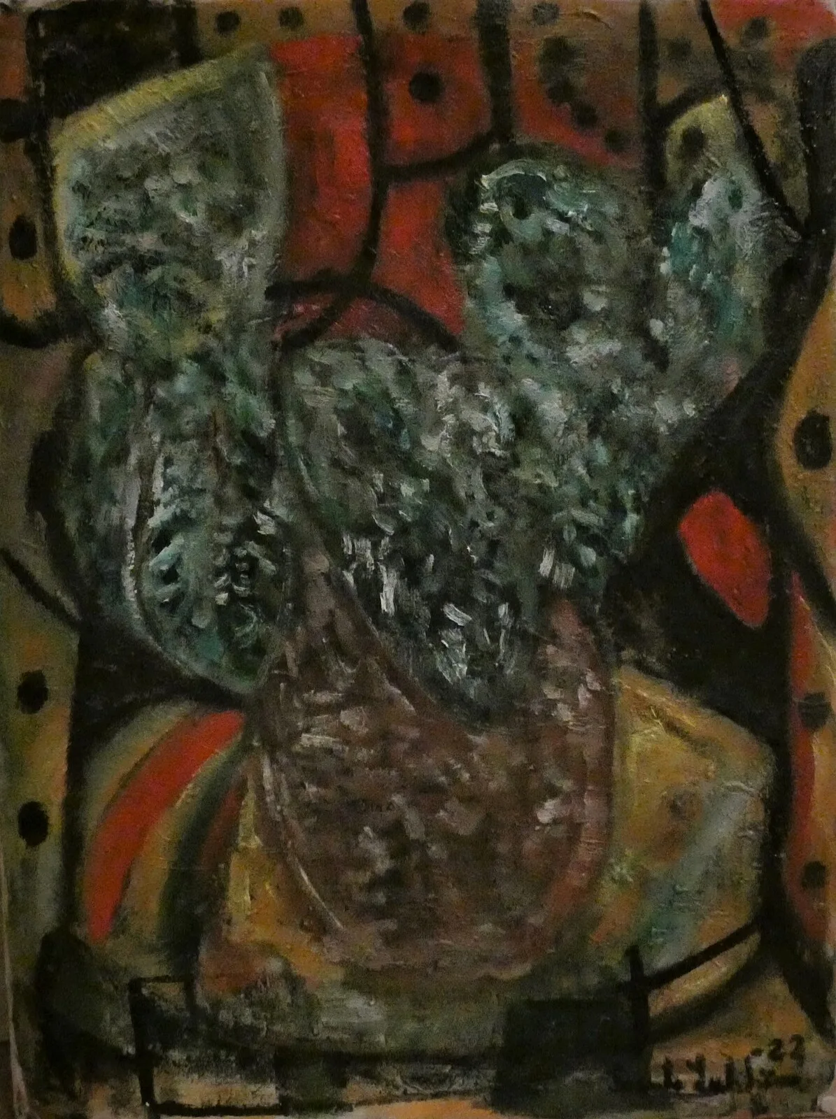 Oljemålning Blomkrukan av Svante Lutström