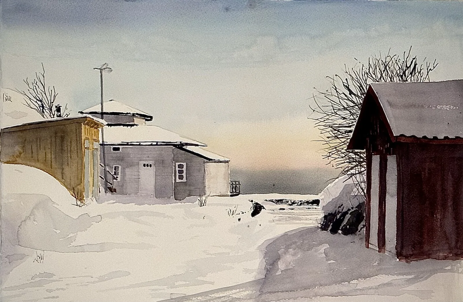 Akvarell Nösund 5 av Kalle Nilsson