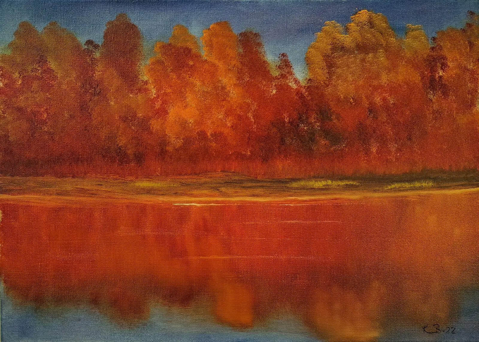 Oljemålning Landscape XXV av Krister Björklund