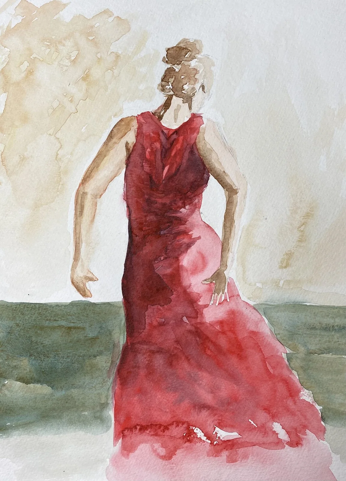 Akvarell Granada av Helene Engström