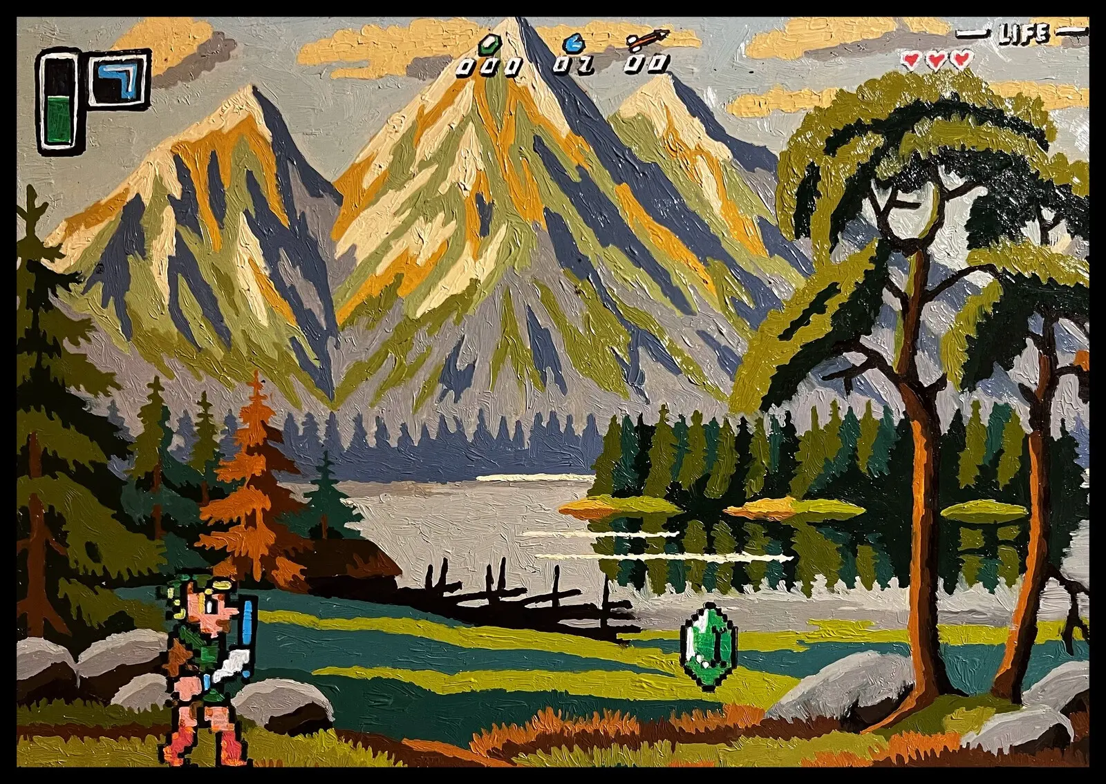 Akrylmålning Legend of Zelda av Ola Art